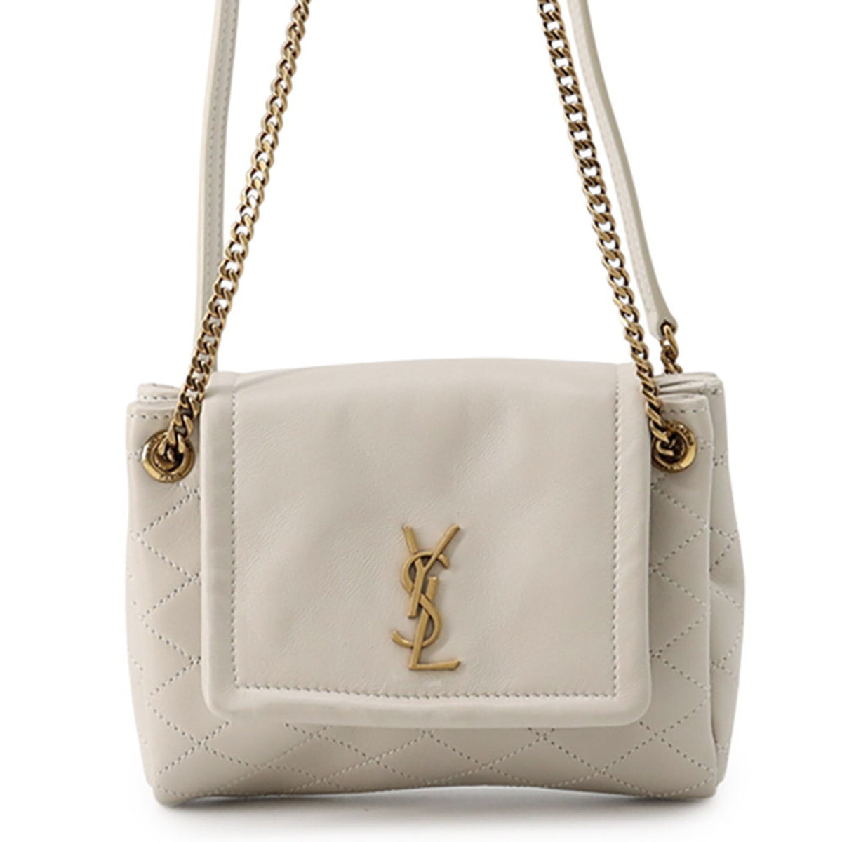 Saint Laurent White Leather Shoulder Bag (Pre-Owned)