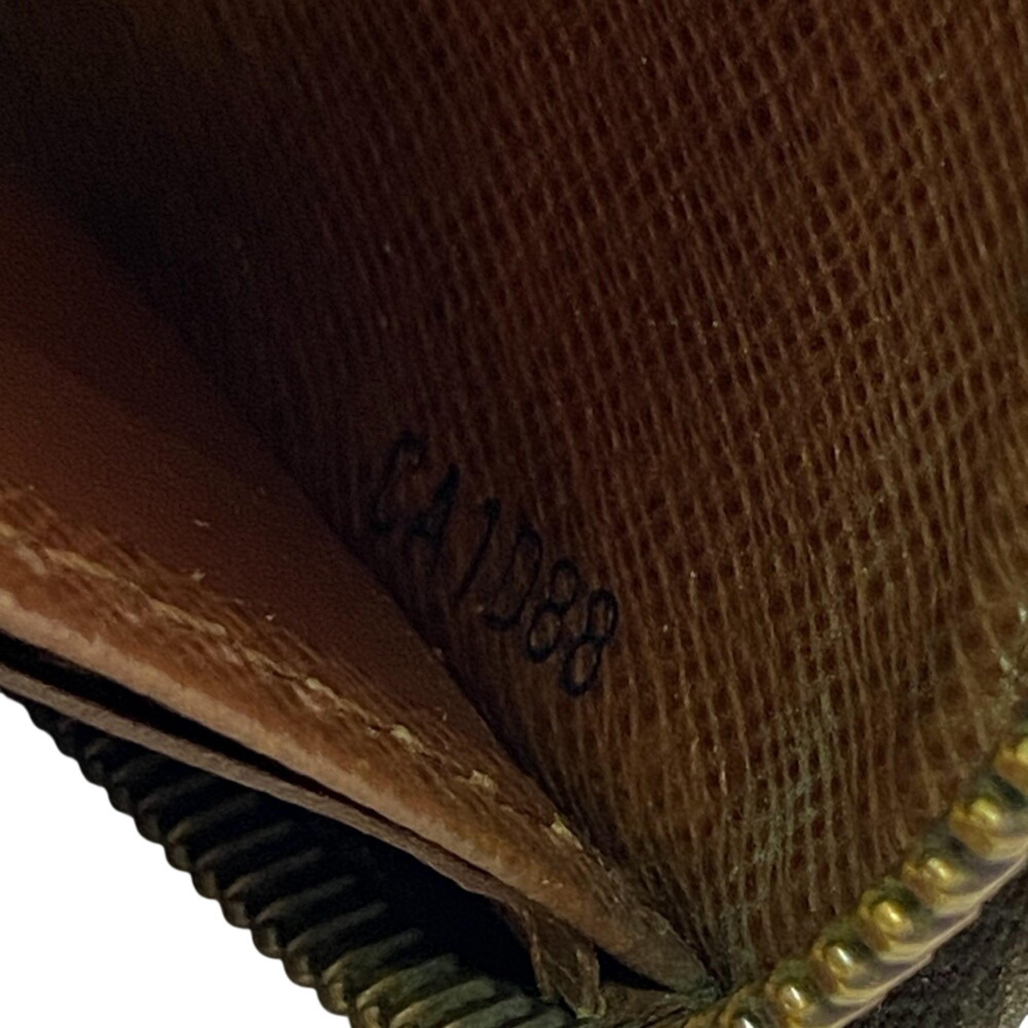 Louis Vuitton Brown Leather Long Wallet (Bi-Fold) (Pre-Owned)