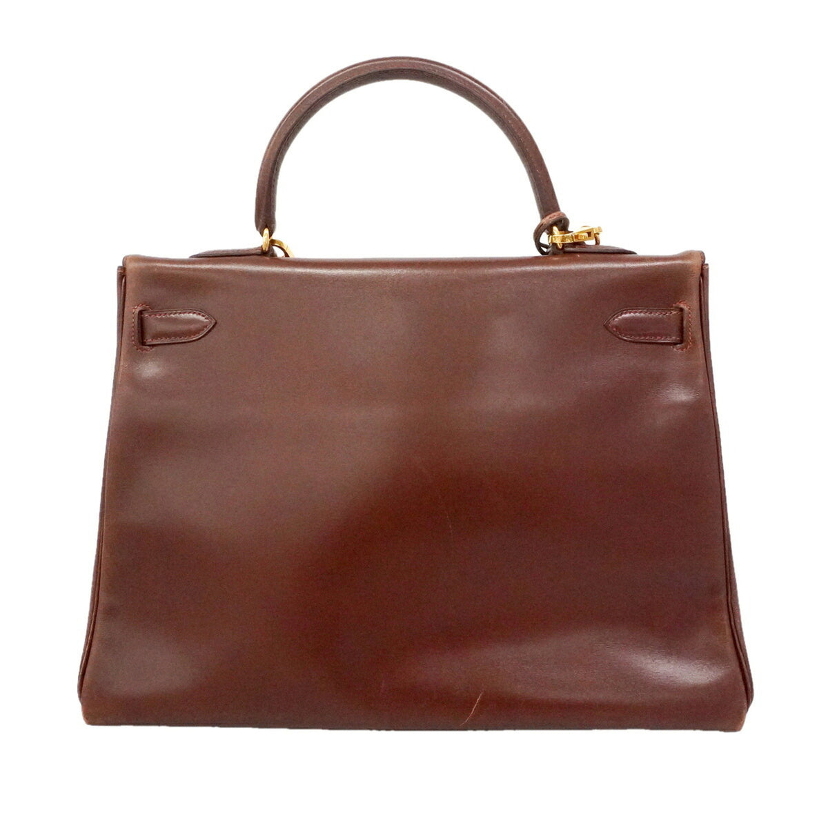 Hermes Noisette Box Calf Leather Handbag (Pre-Owned)