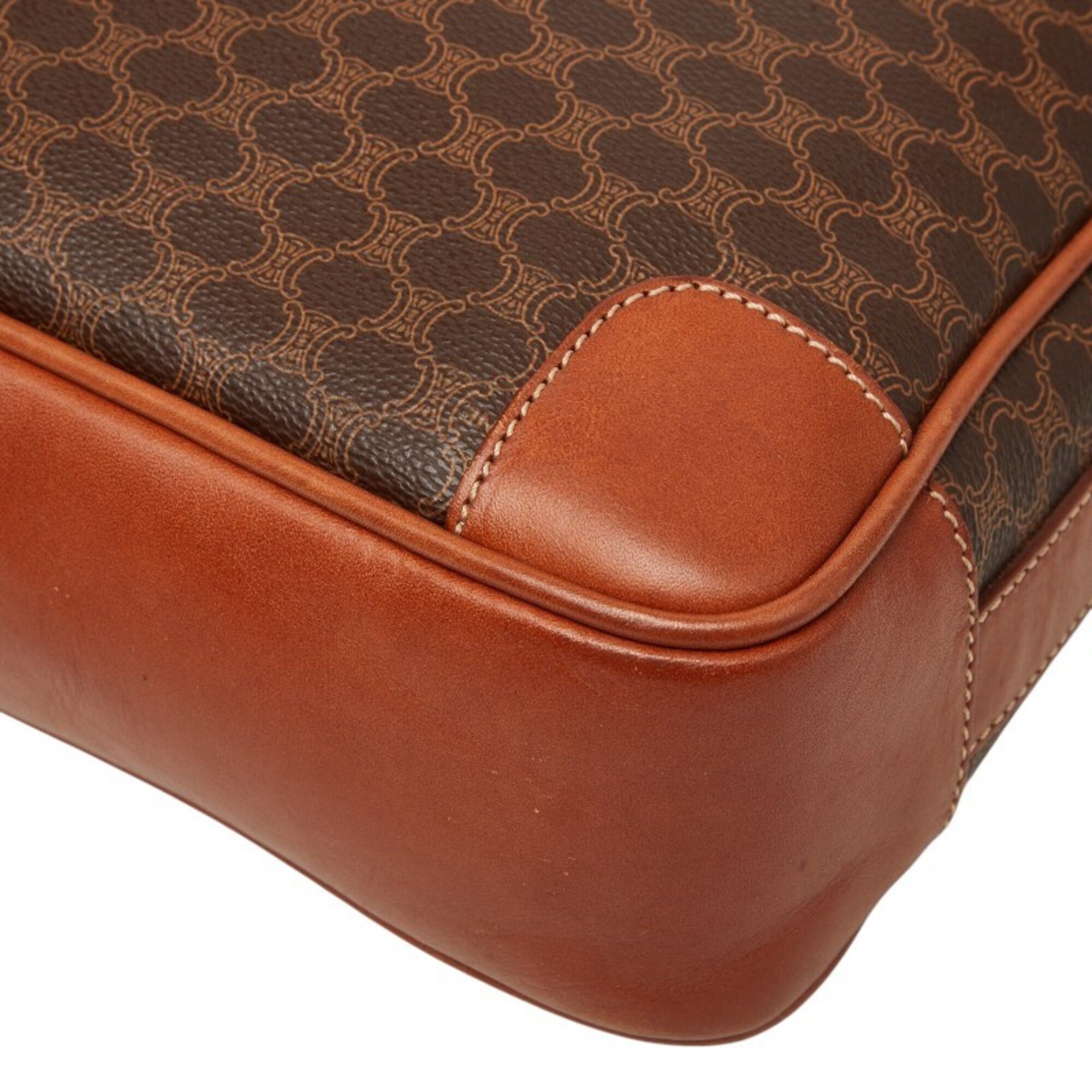 Celine Brown Pvc Leather Handbag Shoulder Bag (Pre-Owned)