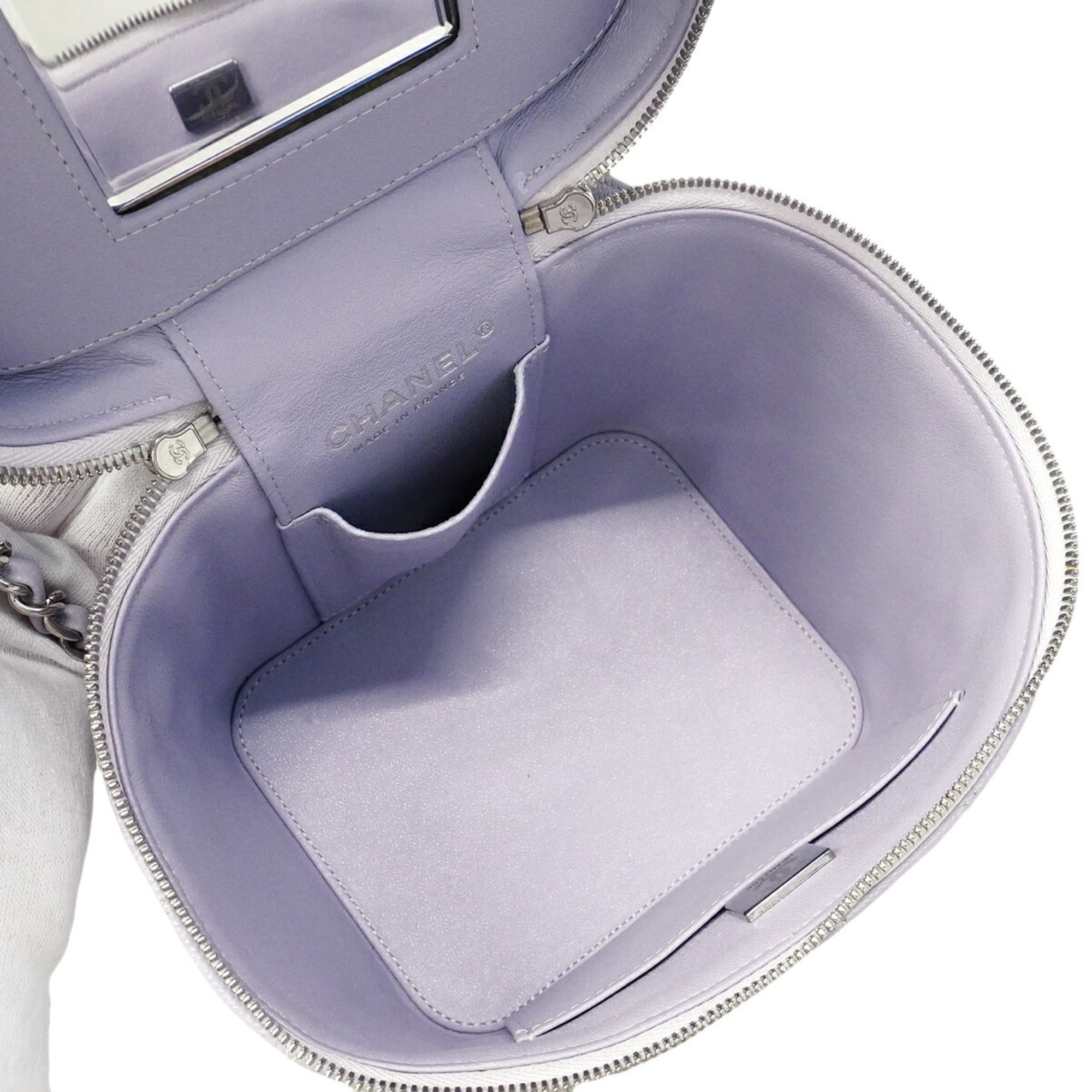 Chanel Purple Grained Calfskin Vanity Bag (Pre-Owned)