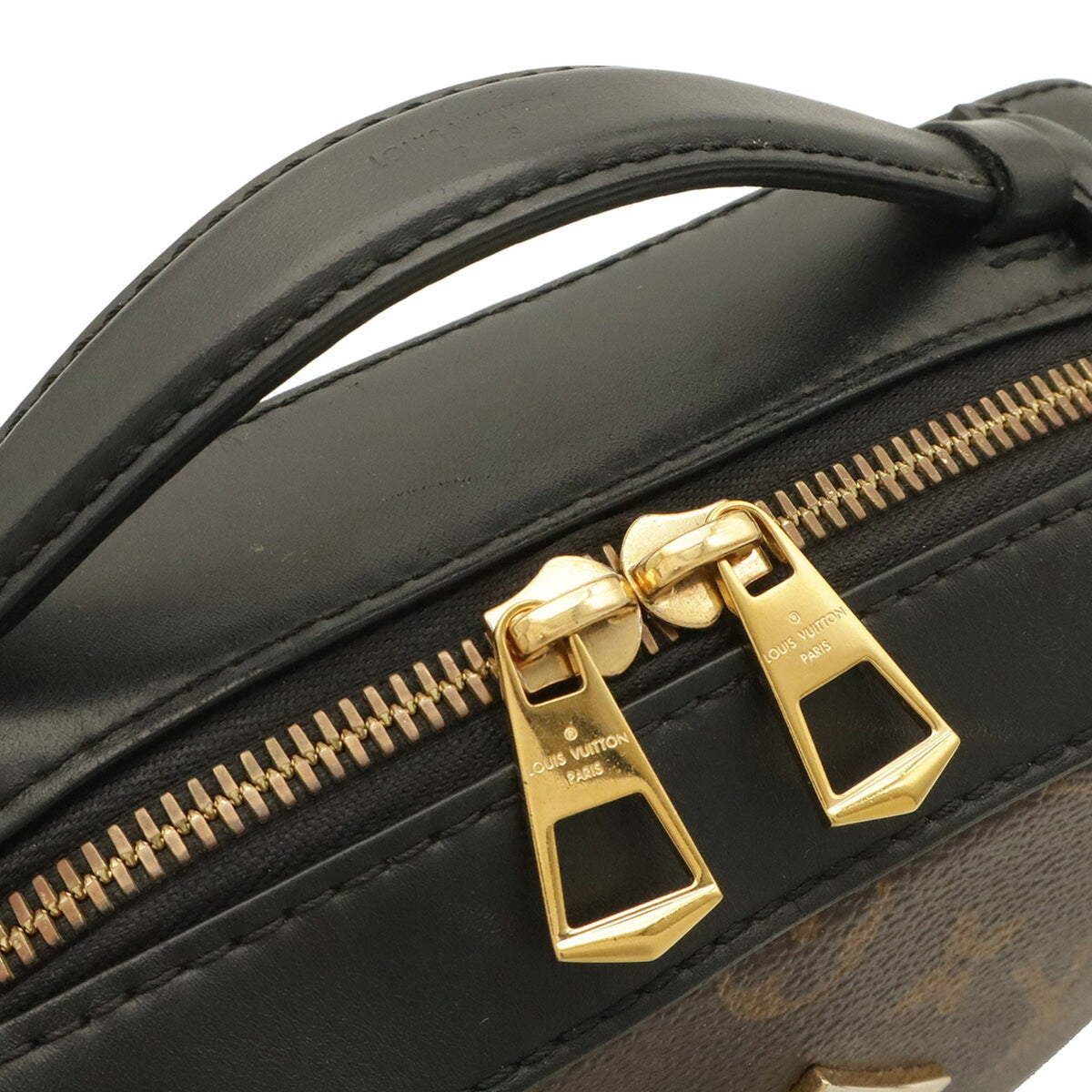 Louis Vuitton Noir Monogram Canvas Pvc Coated Canvas Leather Handbag Pochette Shoulder Bag (Pre-Owned)