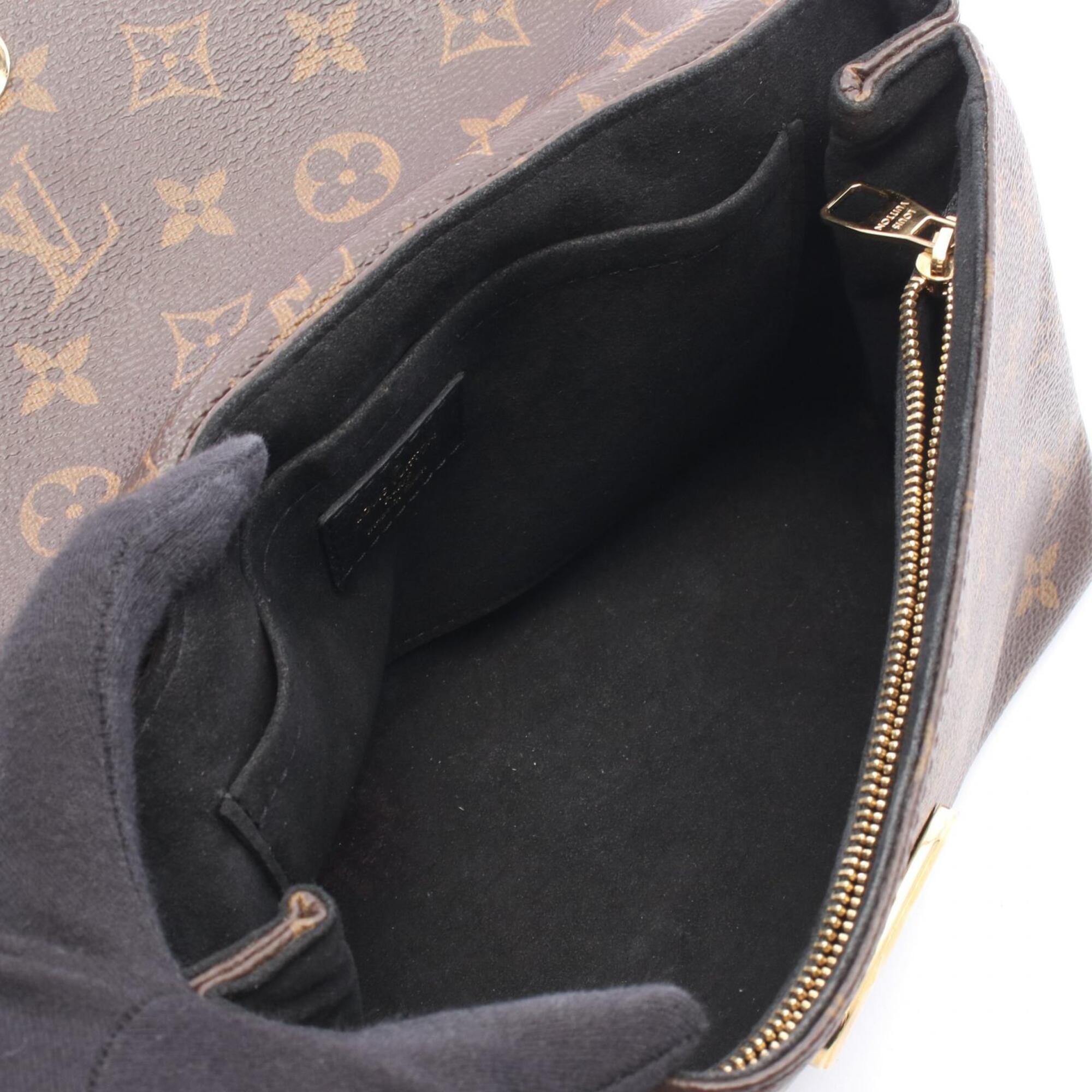 Louis Vuitton Black Brown Monogram Noir Monogram Leather Handbag Shoulder Bag (Pre-Owned)