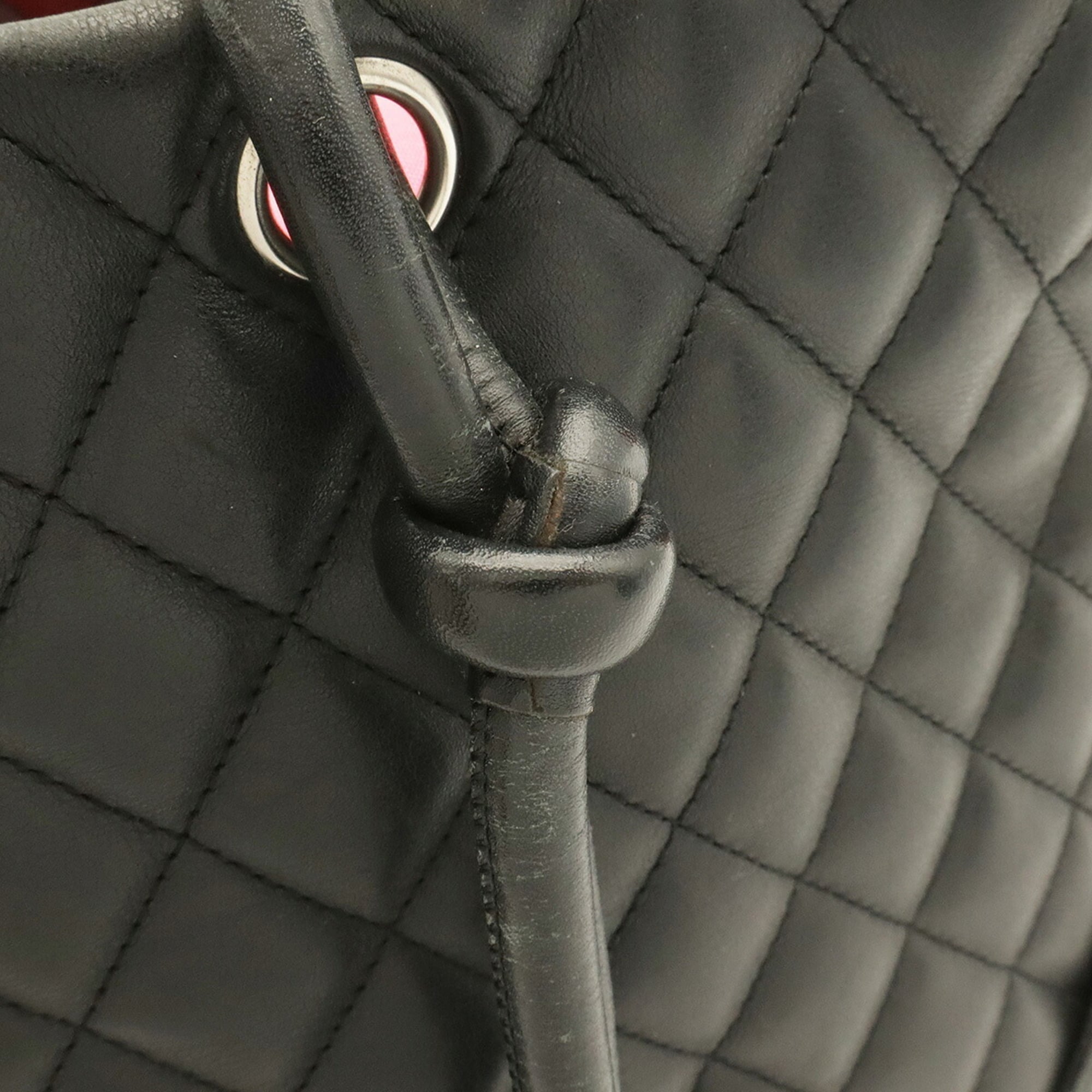 Chanel Black Pink Cambon Ligne Shoulder Bag Tote Bag (Pre-Owned)