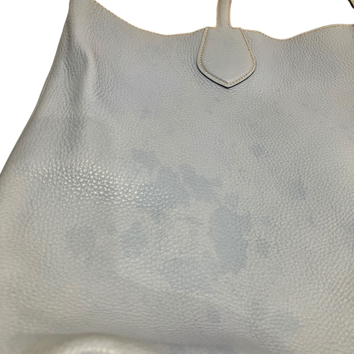 Gucci Brown Sky Blue Leather Tote Bag (Pre-Owned)