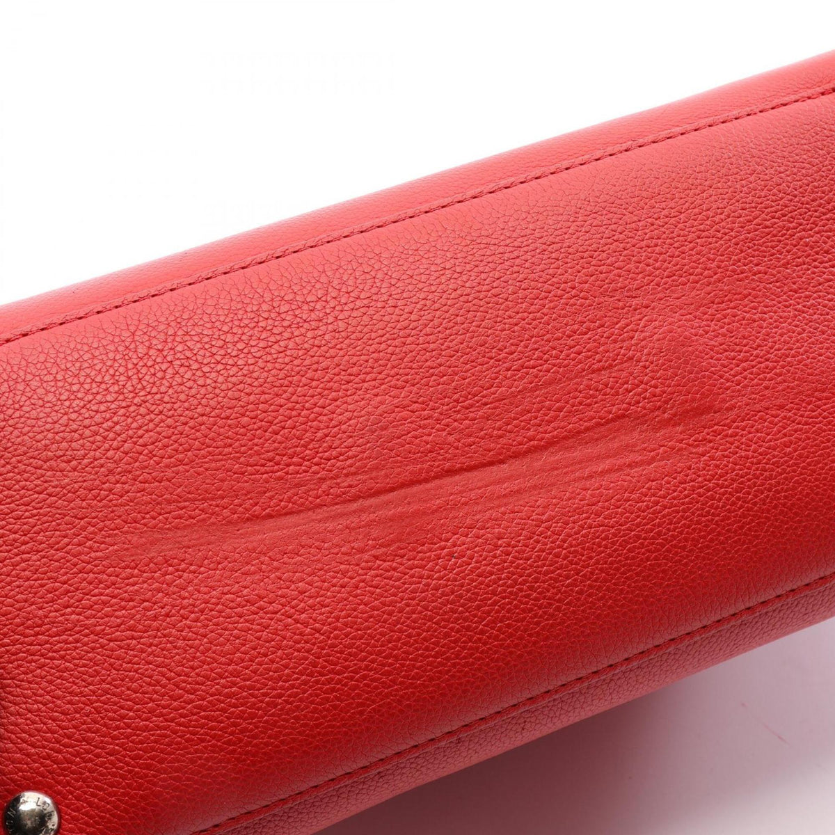 Louis Vuitton Red Color Leather Handbag Tote Bag (Pre-Owned)