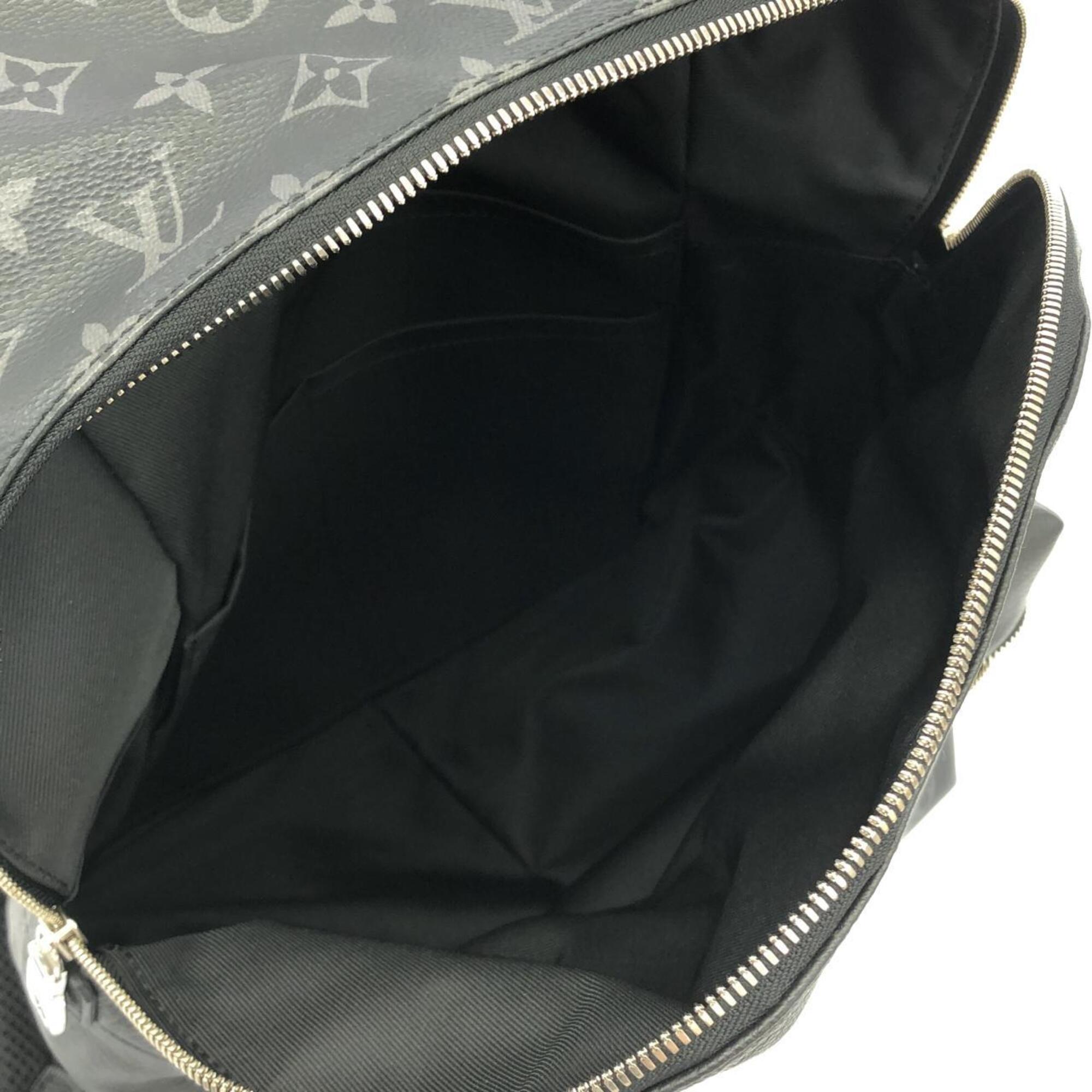 Louis Vuitton Black Coated Canvas Leather Backpack (Pre-Owned)
