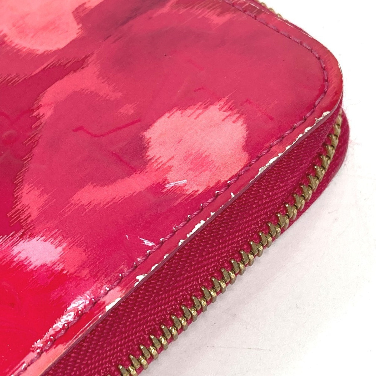 Louis Vuitton Pink Patent Leather Long Wallet (Bi-Fold) (Pre-Owned)