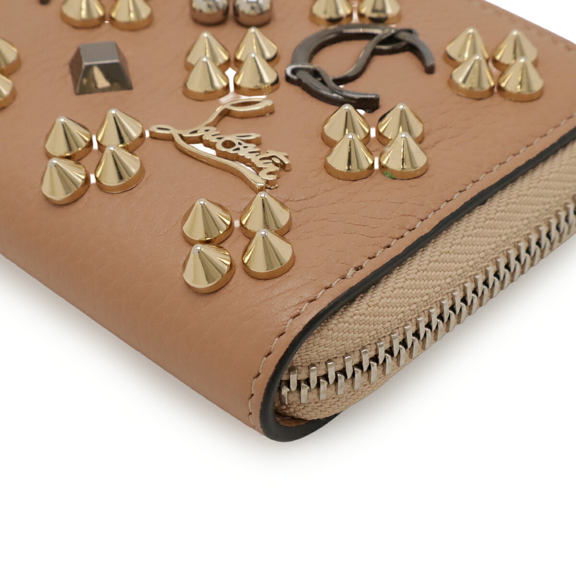 Christian Louboutin Nude Beige Pink Leather Coin Purse/Coin Case (Pre-Owned)