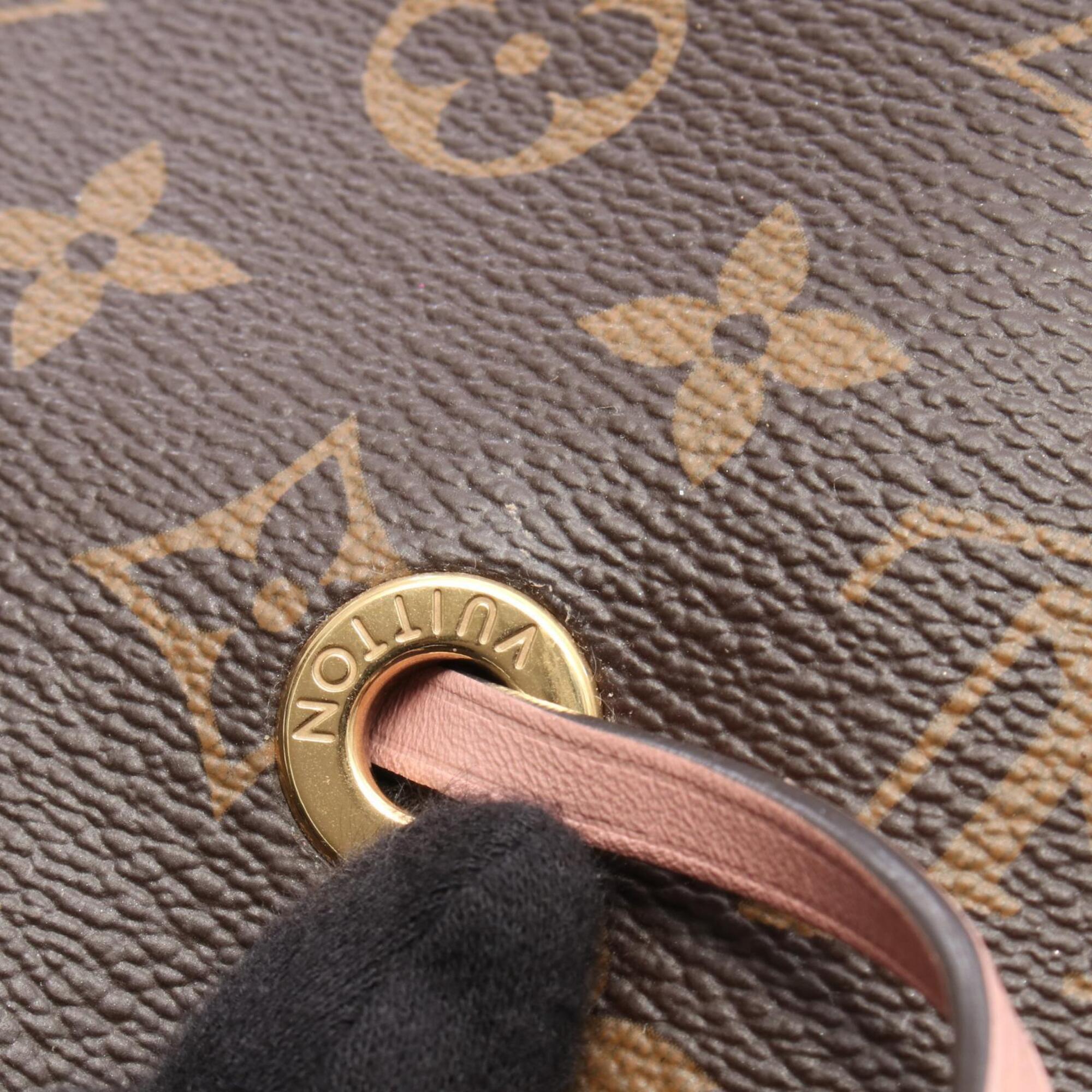 Louis Vuitton Brown Pink Rose Poudre Coated Canvas Leather Handbag Shoulder Bag (Pre-Owned)