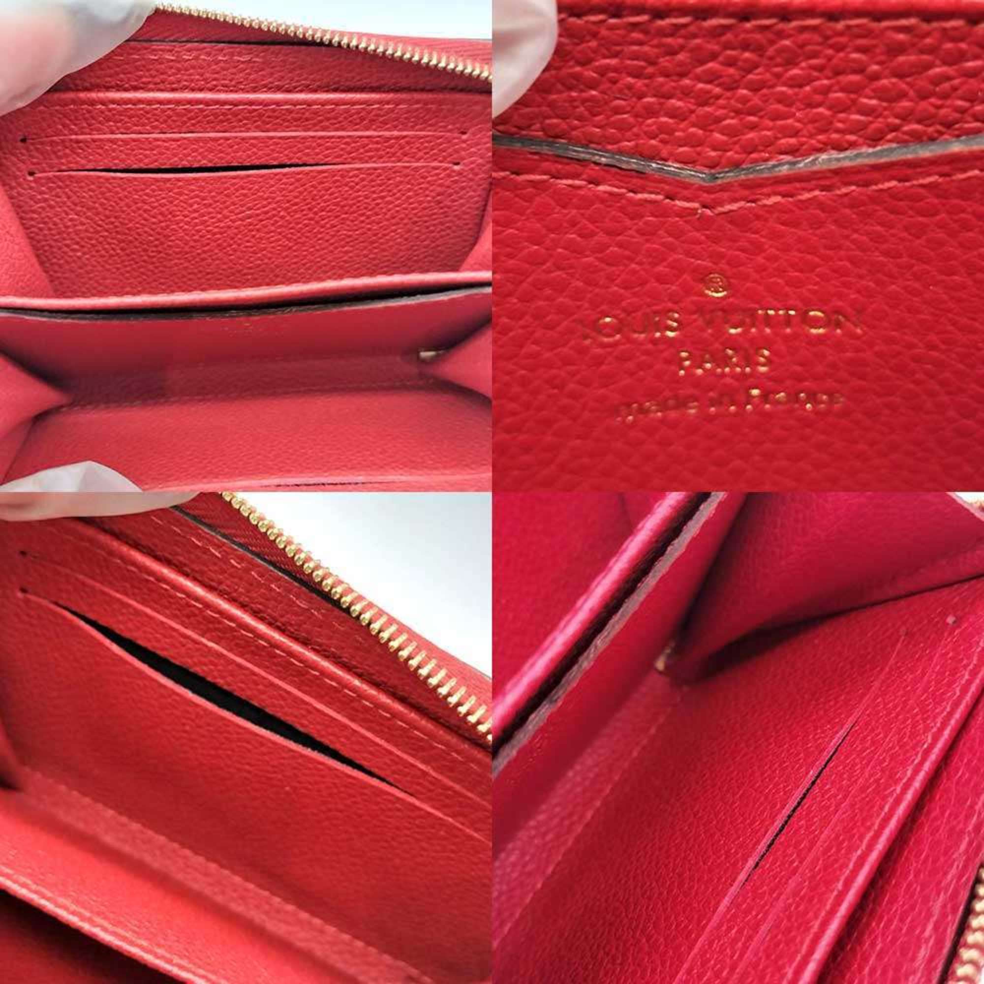 Louis Vuitton Monogram Empreinte Red Color Sacrlet Monogram Empreinte Coin Purse/Coin Case (Pre-Owned)