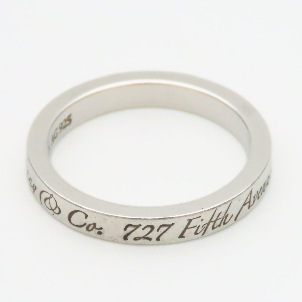 Tiffany Silver Silver 925 Band Ring (Pre-Owned)