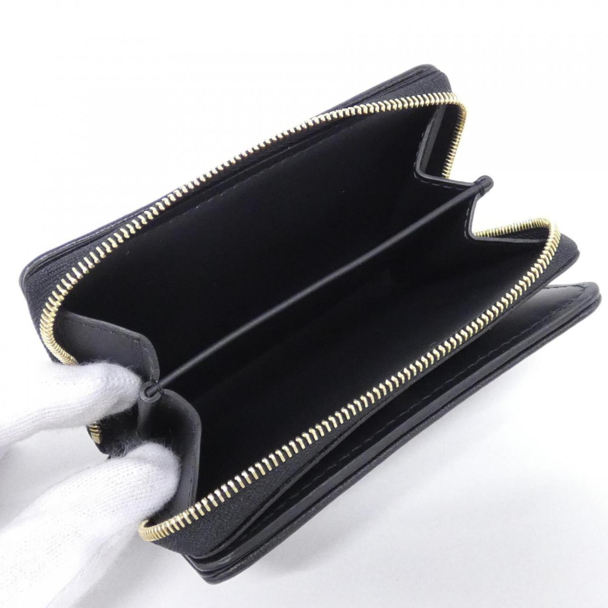Louis Vuitton Black Leather Coin Purse/Coin Case (Pre-Owned)