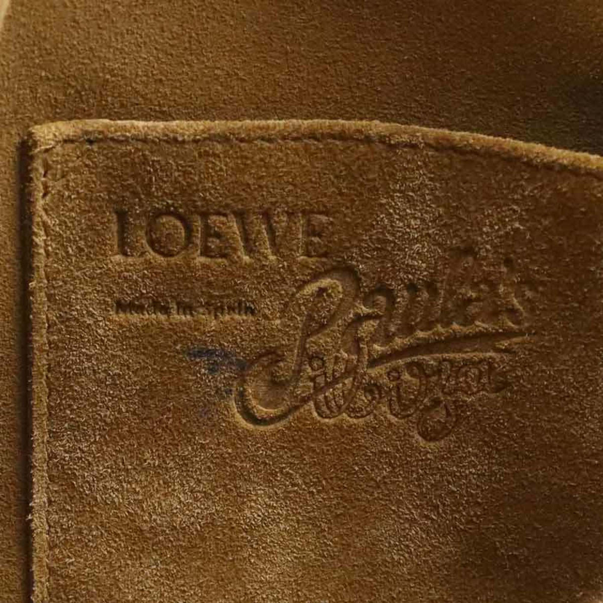 Loewe Blue Brown Canvas Leather Shoulder Bag (Pre-Owned)