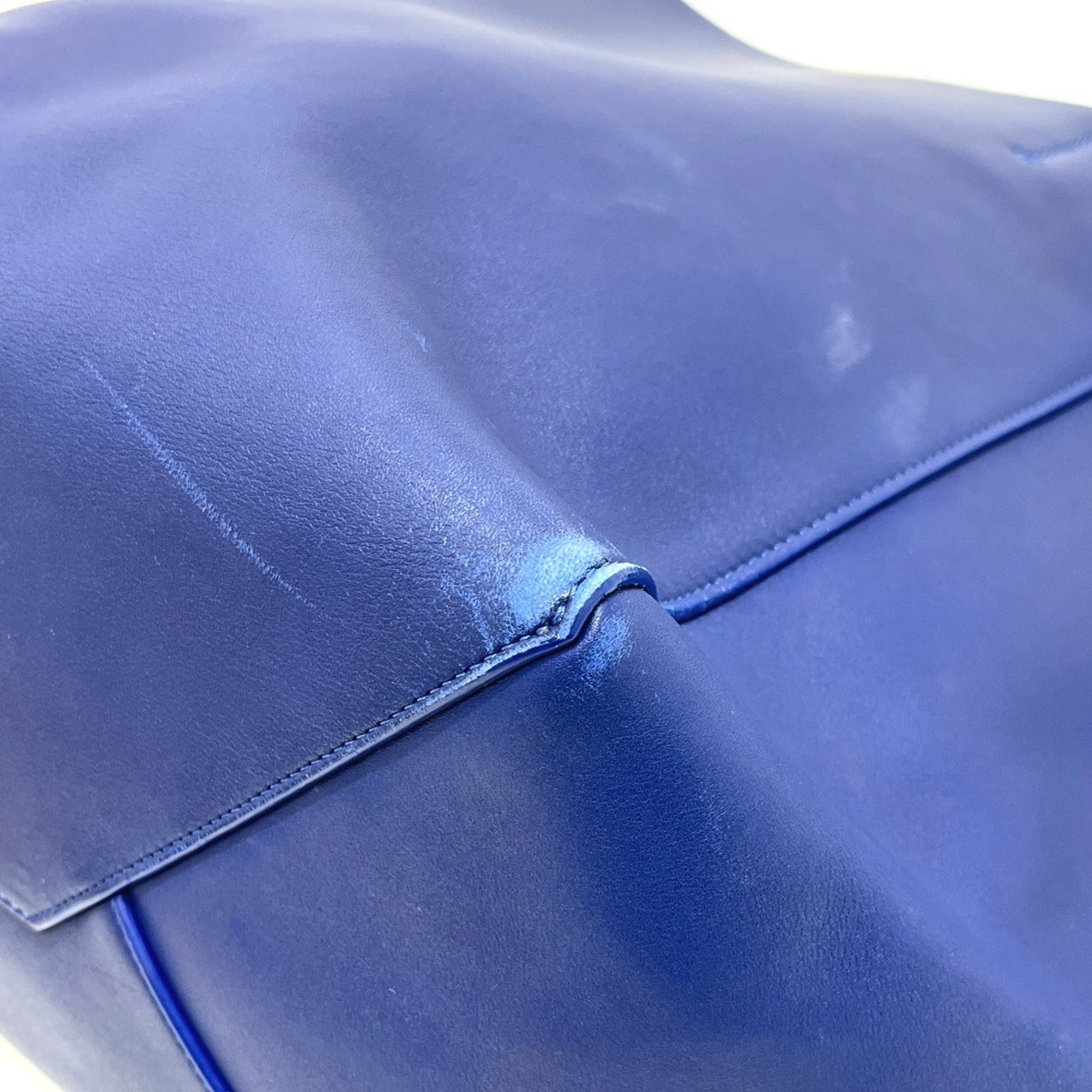 Celine Blue Leather Handbag Tote Bag (Pre-Owned)