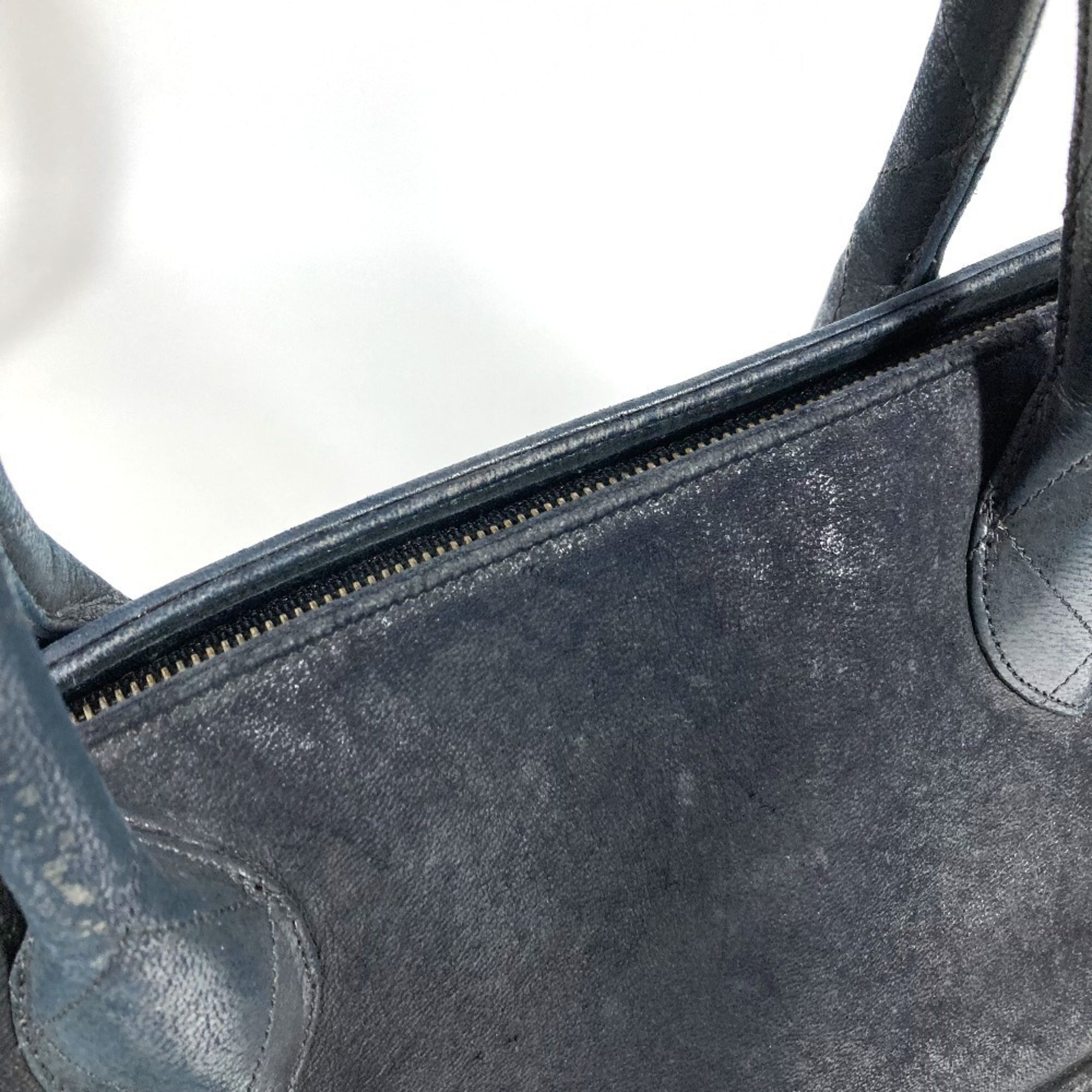 Chanel Black Leather Handbag Tote Bag (Pre-Owned)