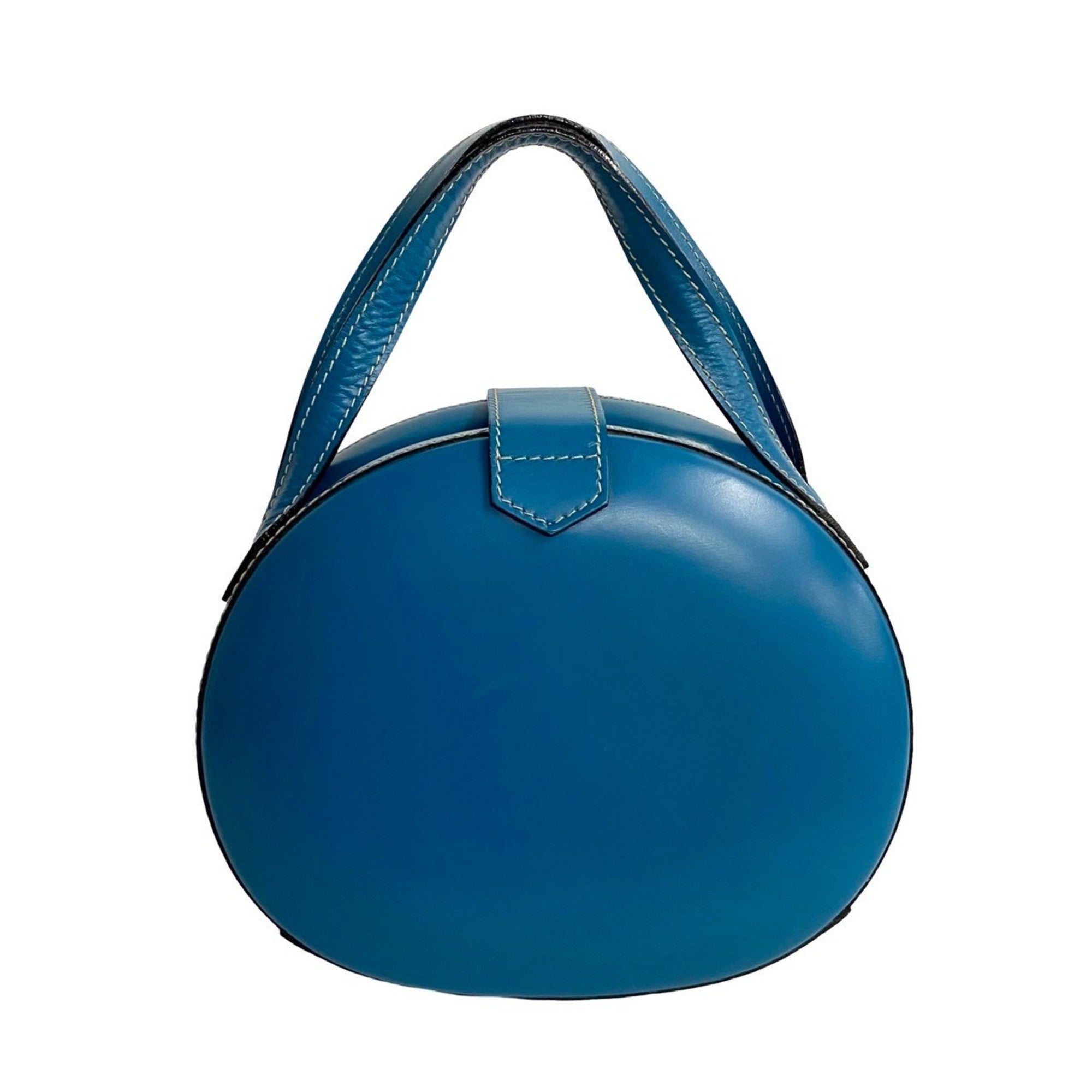 Loewe Blue Leather Handbag Vanity Bag (Pre-Owned)