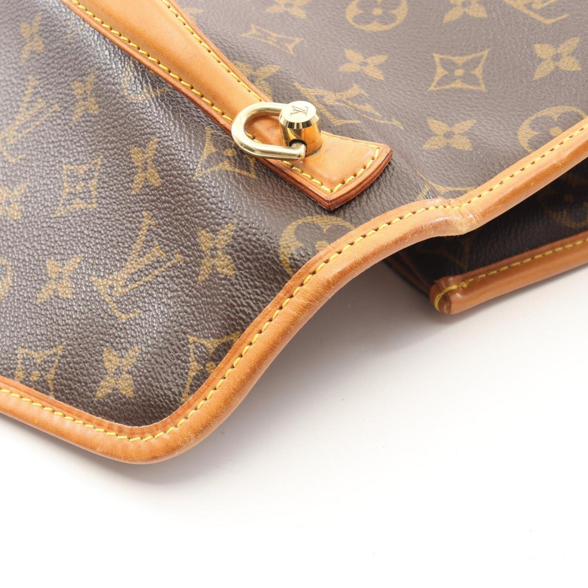 Louis Vuitton Monogram Brown Coated Canvas Leather Handbag (Pre-Owned)