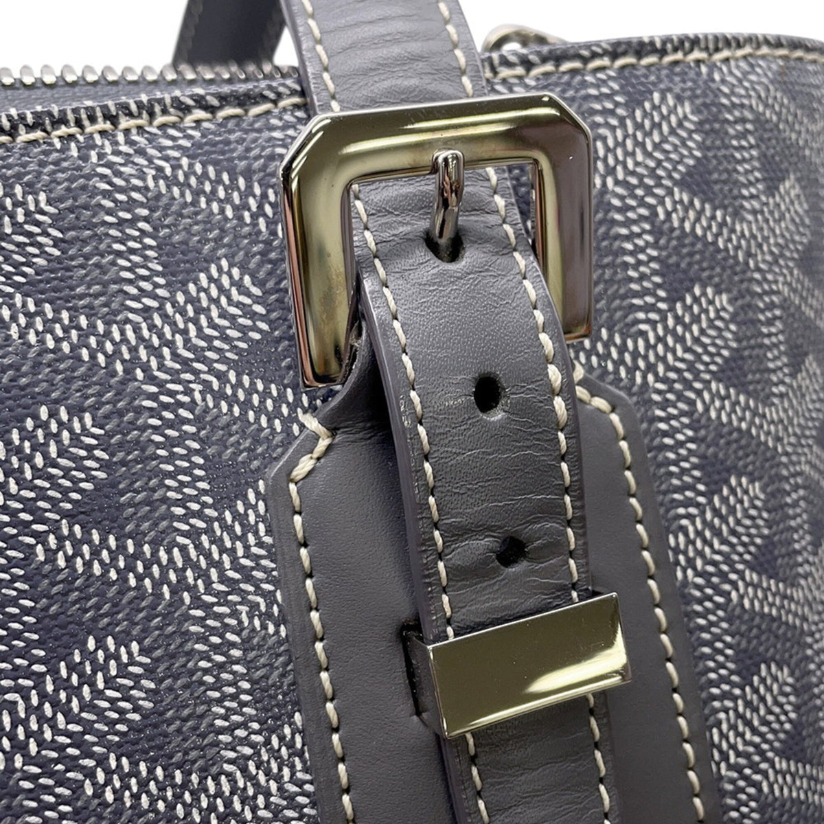 Goyard Gray White Pvc Handbag Shoulder Bag (Pre-Owned)