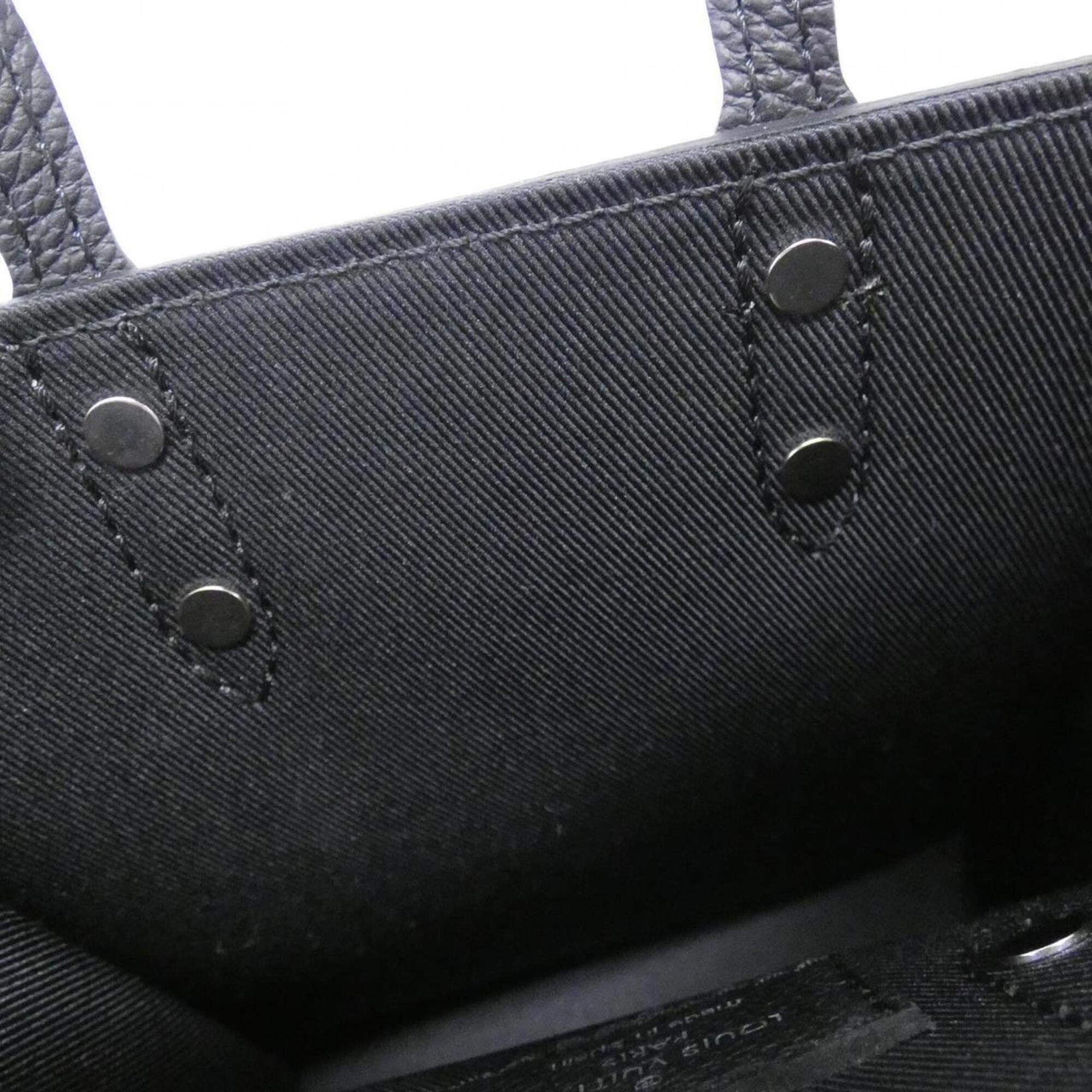 Louis Vuitton Black Leather Handbag (Pre-Owned)