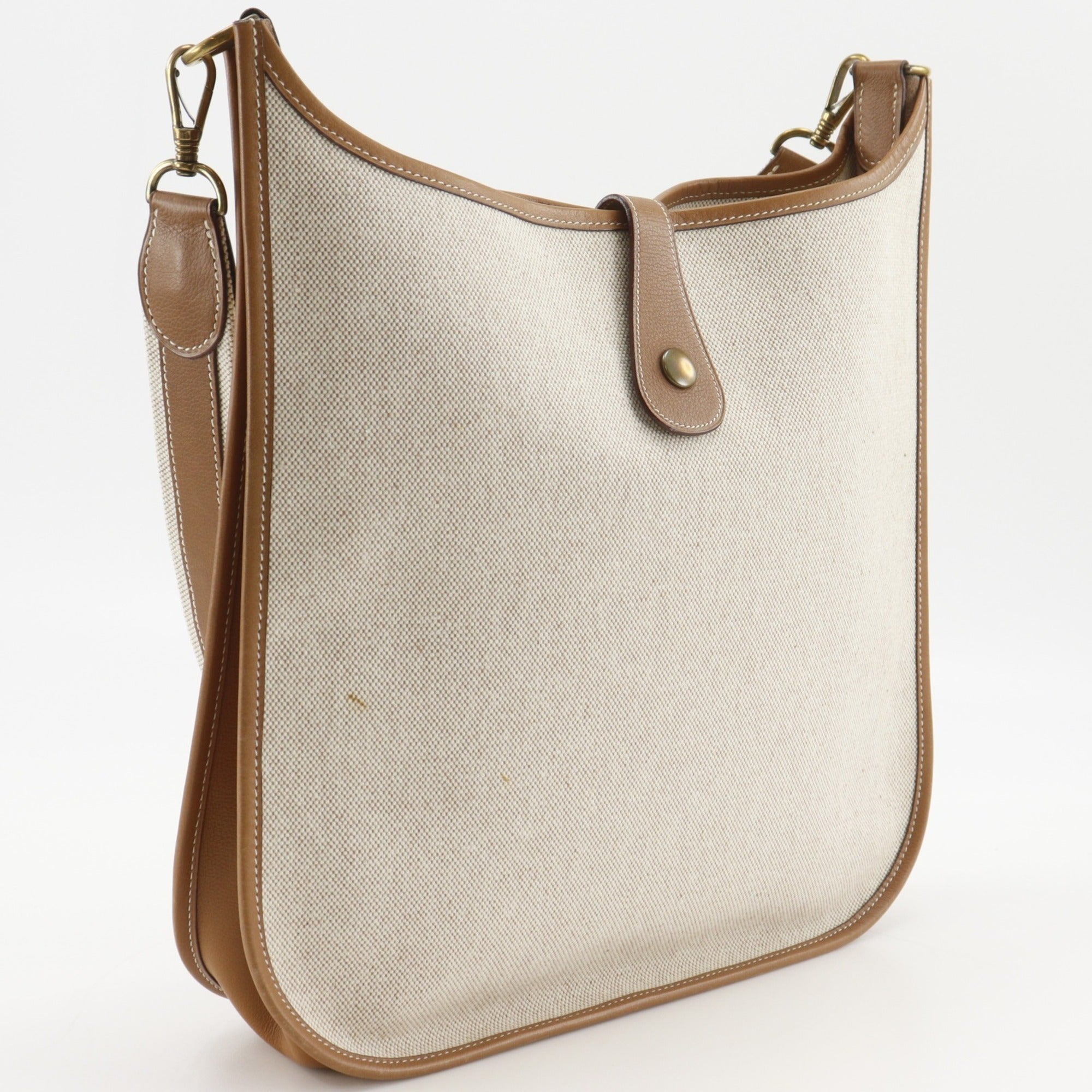 Hermes Beige Toile H Shoulder Bag (Pre-Owned)