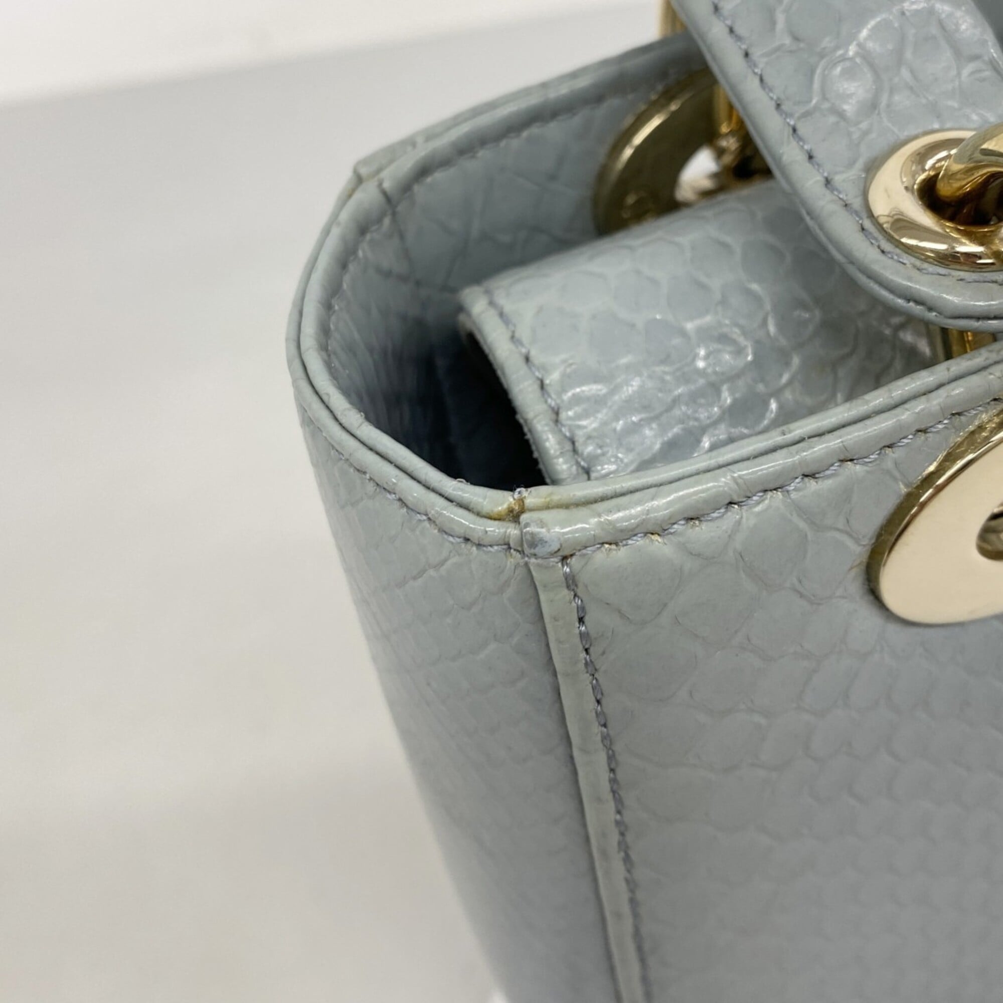Christian Dior Blue Leather Handbag (Pre-Owned)