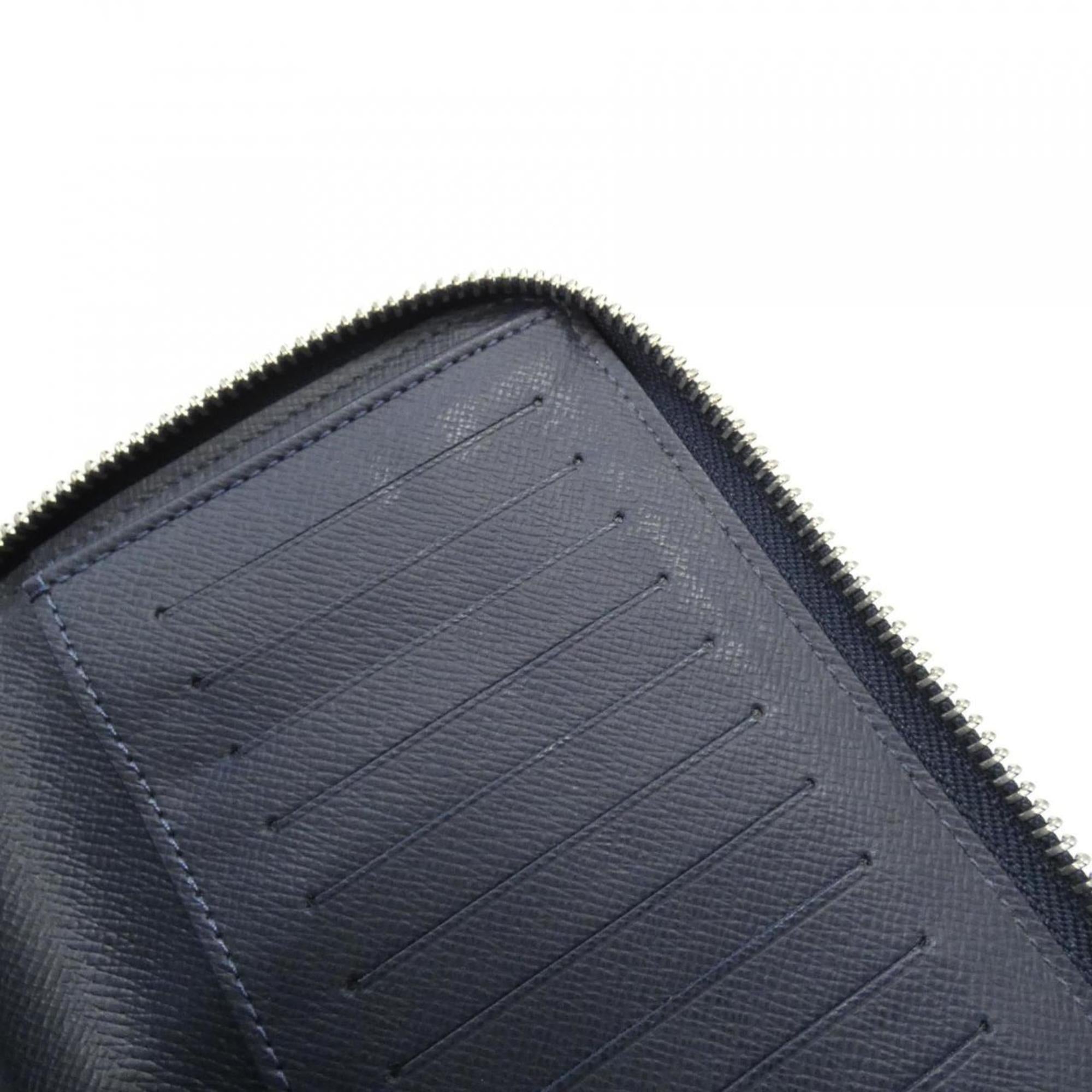 Louis Vuitton Blue Marine Leather Long Wallet (Bi-Fold) (Pre-Owned)