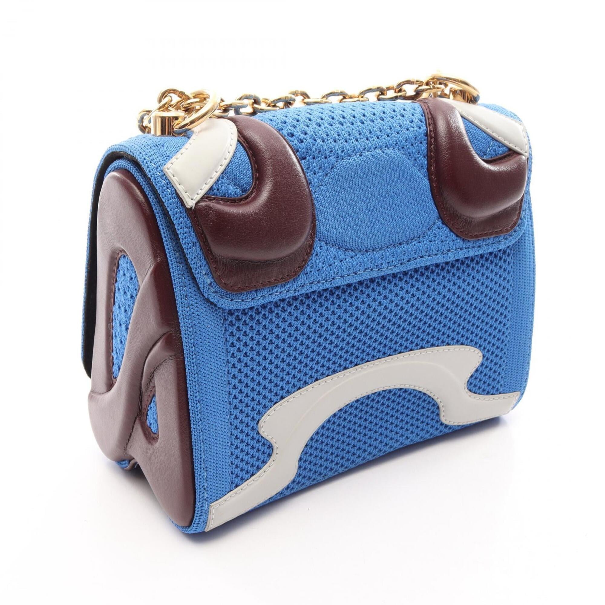 Louis Vuitton Blue Multi-Color Leather Fabric Handbag Shoulder Bag (Pre-Owned)