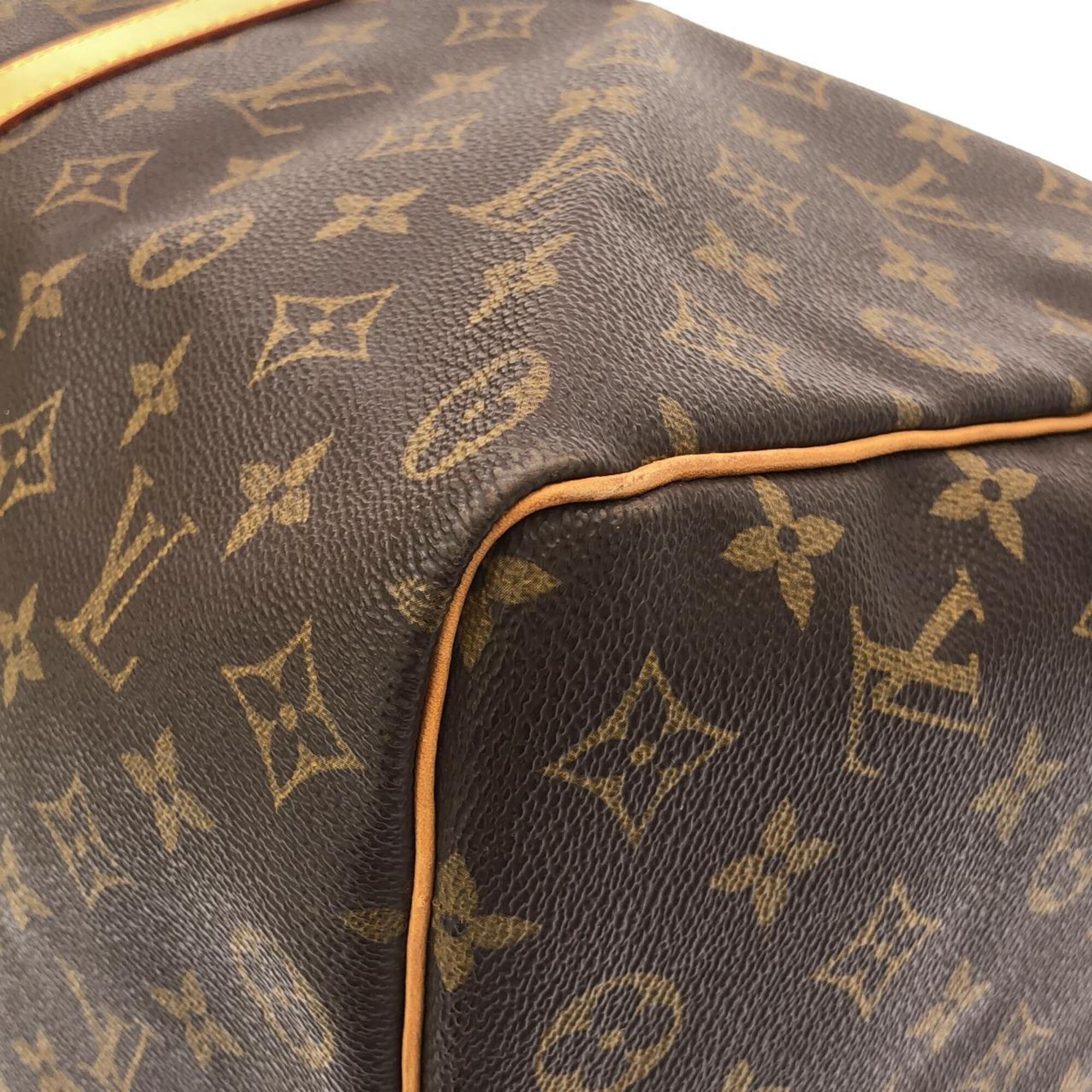 Louis Vuitton Monogram Marron Coated Canvas Boston Bag (Pre-Owned)