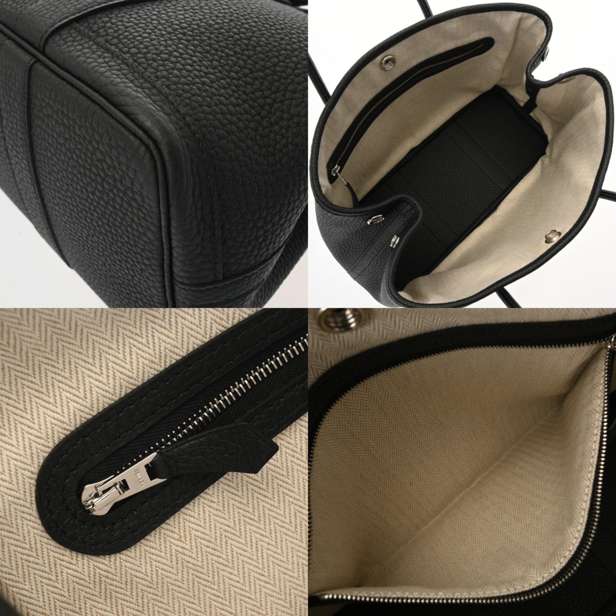 Hermes Black Negonda Leather Handbag (Pre-Owned)
