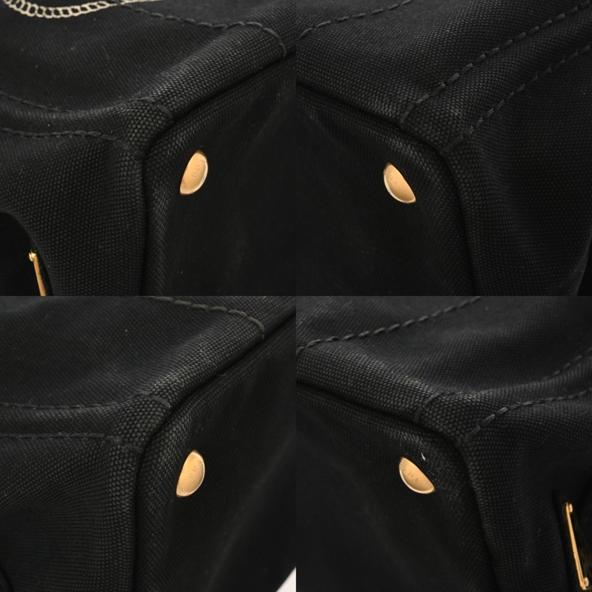 Prada Black Canvas Handbag (Pre-Owned)