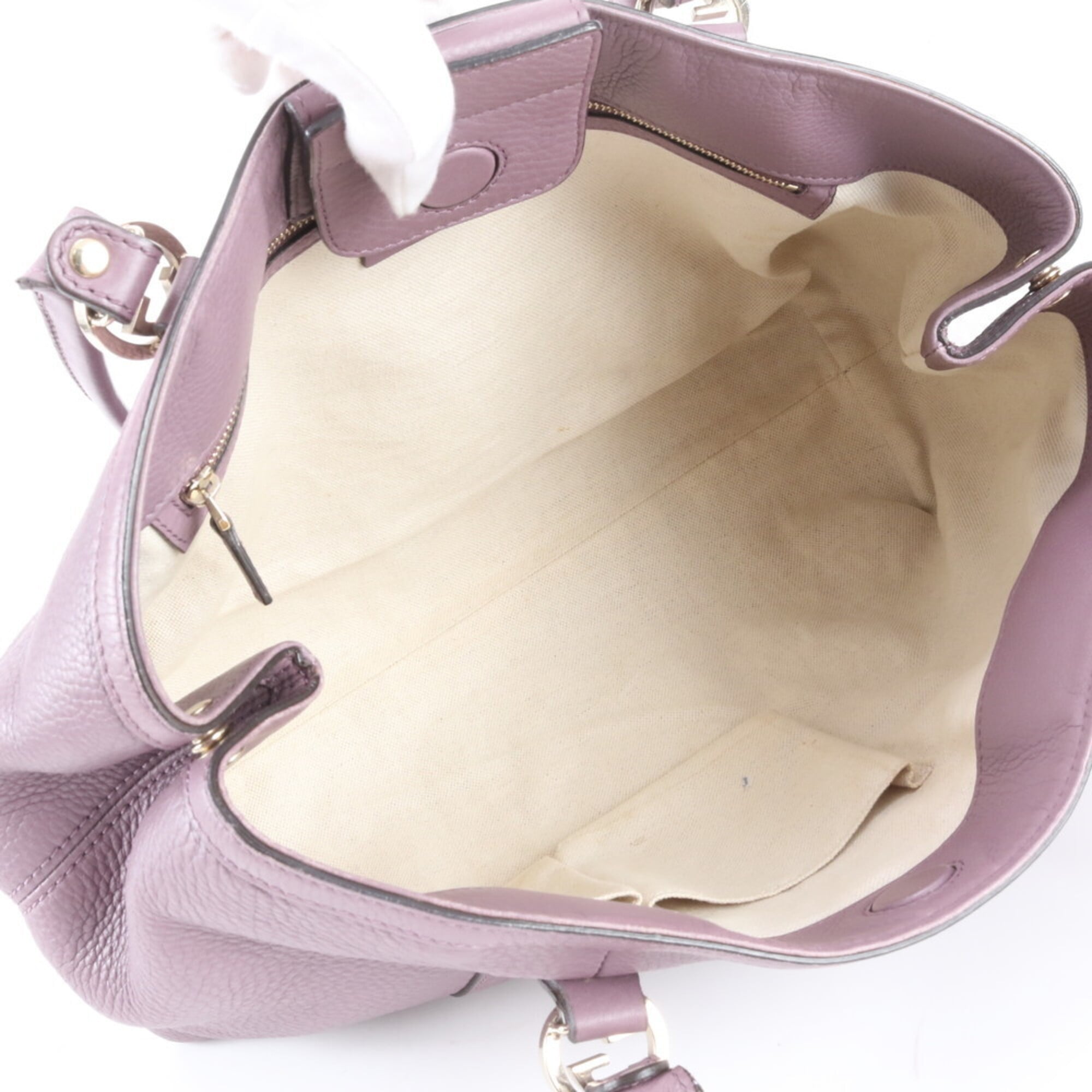 Gucci Miss Gg Purple Leather Handbag (Pre-Owned)