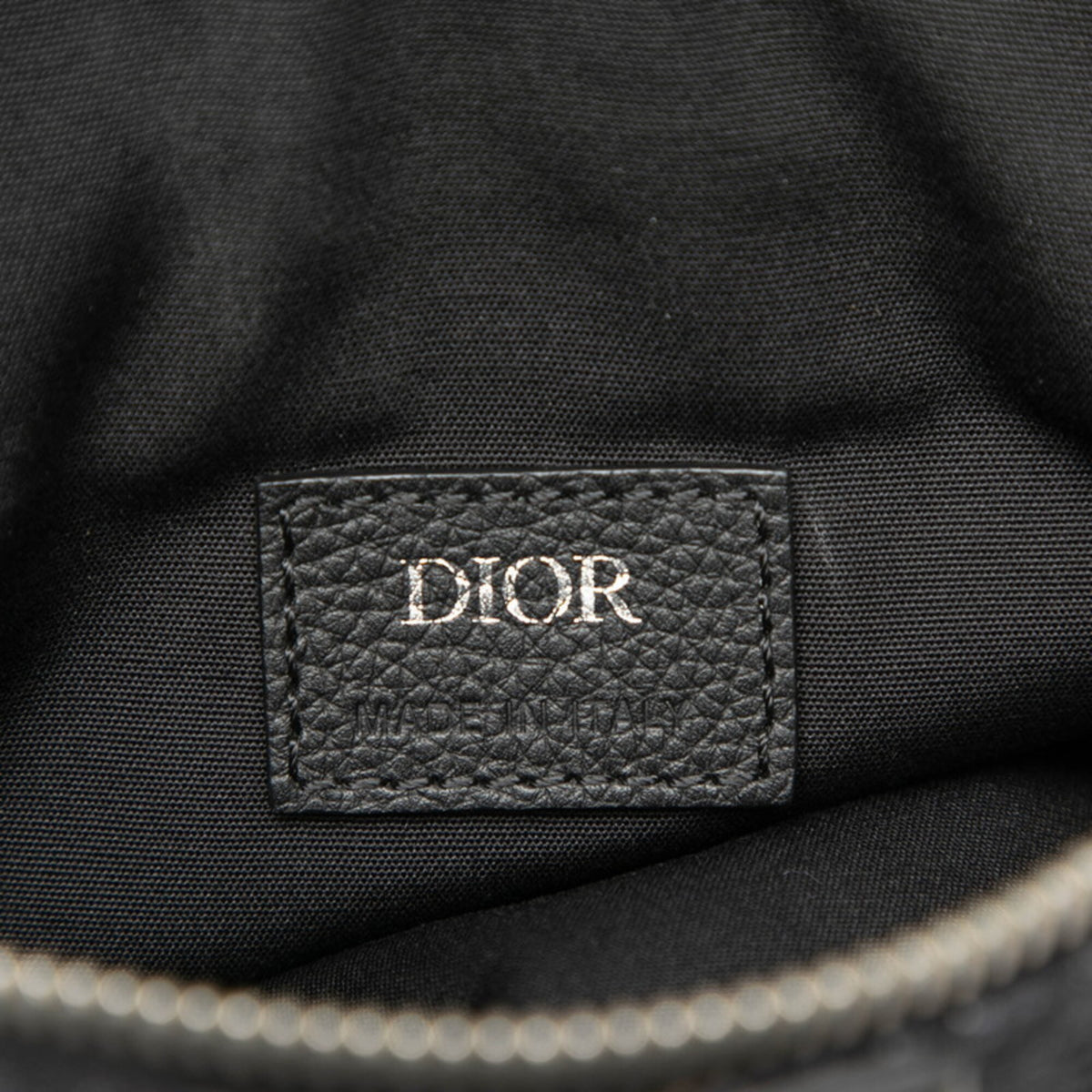 Christian Dior Black Canvas Leather Saddle Bag Shoulder Bag Sling Bag (Pre-Owned)