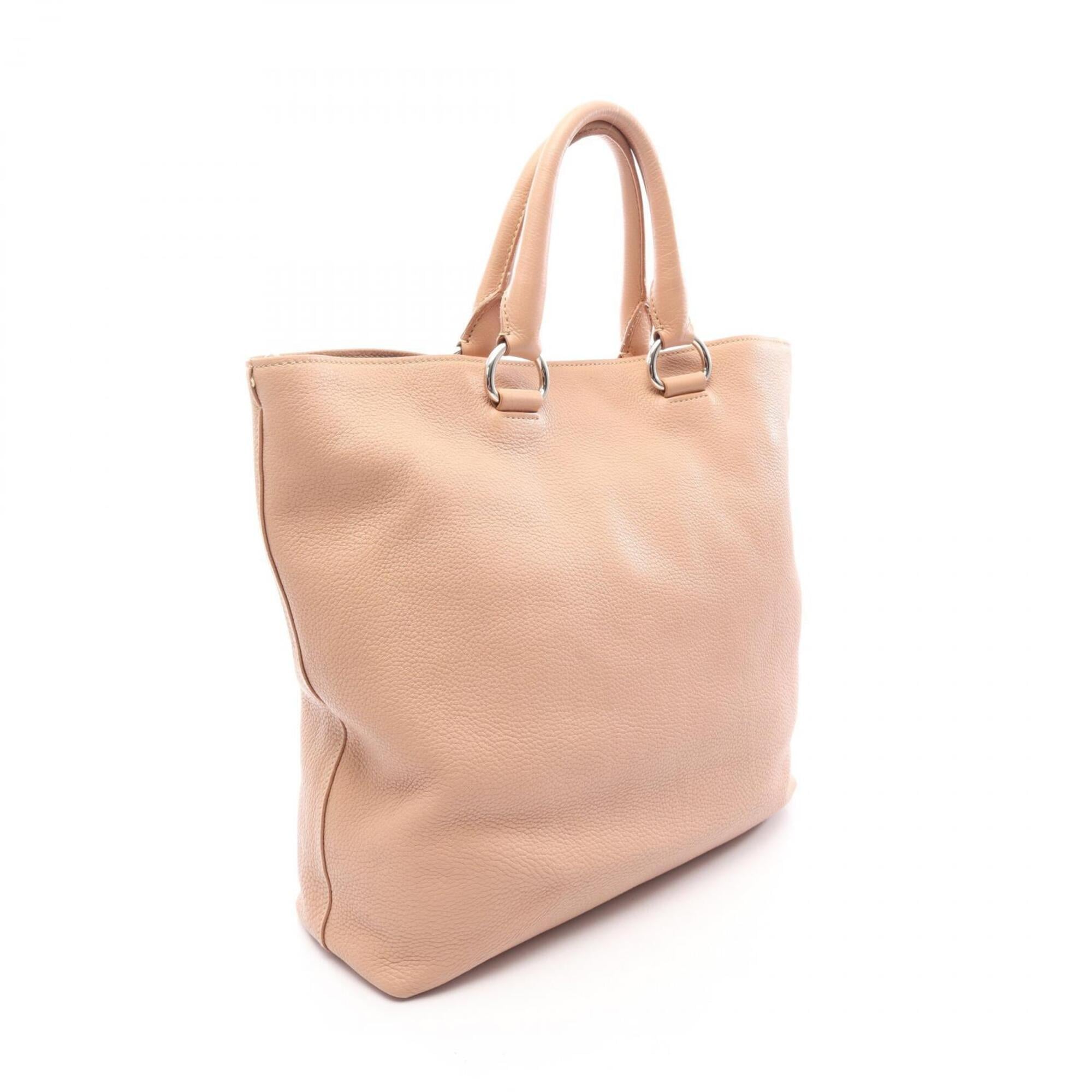 Prada Pink Leather Handbag Tote Bag (Pre-Owned)