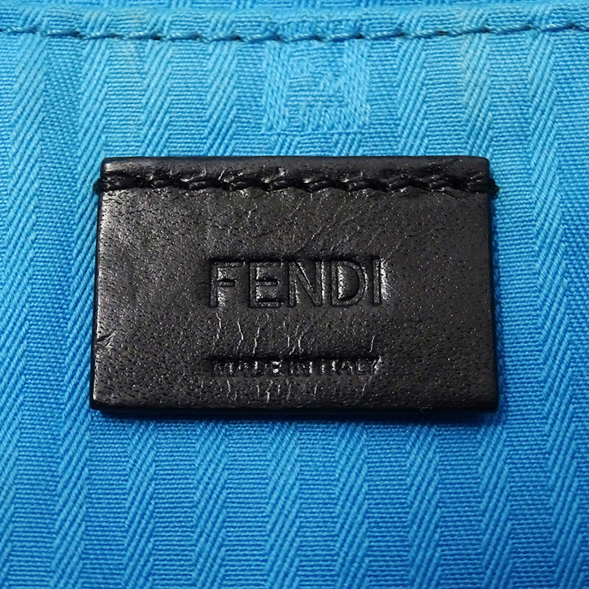 Fendi Light Blue Leather Handbag Shoulder Bag (Pre-Owned)