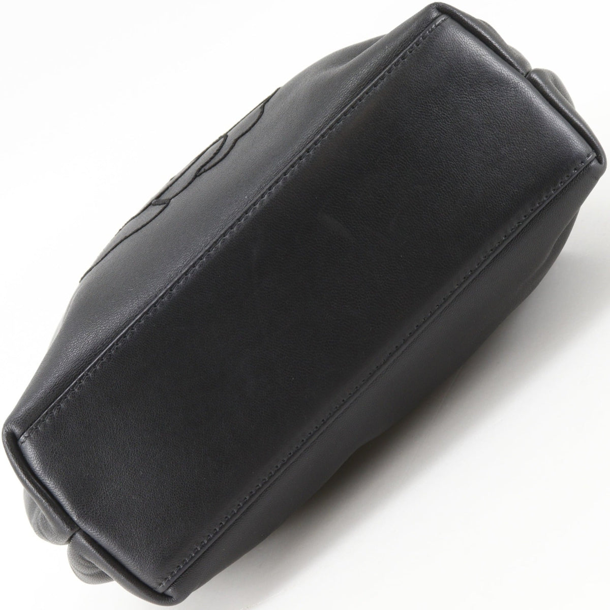Chanel Black Brown Leather Handbag (Pre-Owned)
