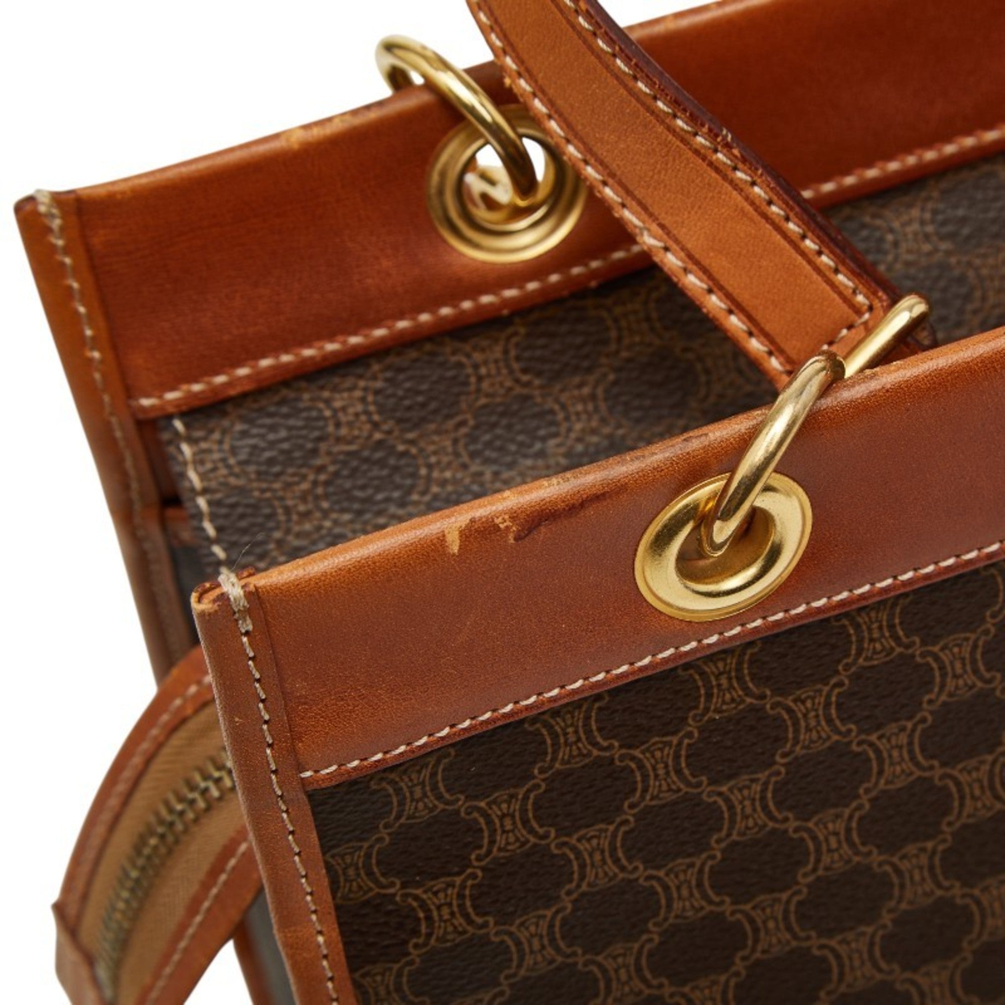 Celine Brown Pvc Leather Handbag (Pre-Owned)