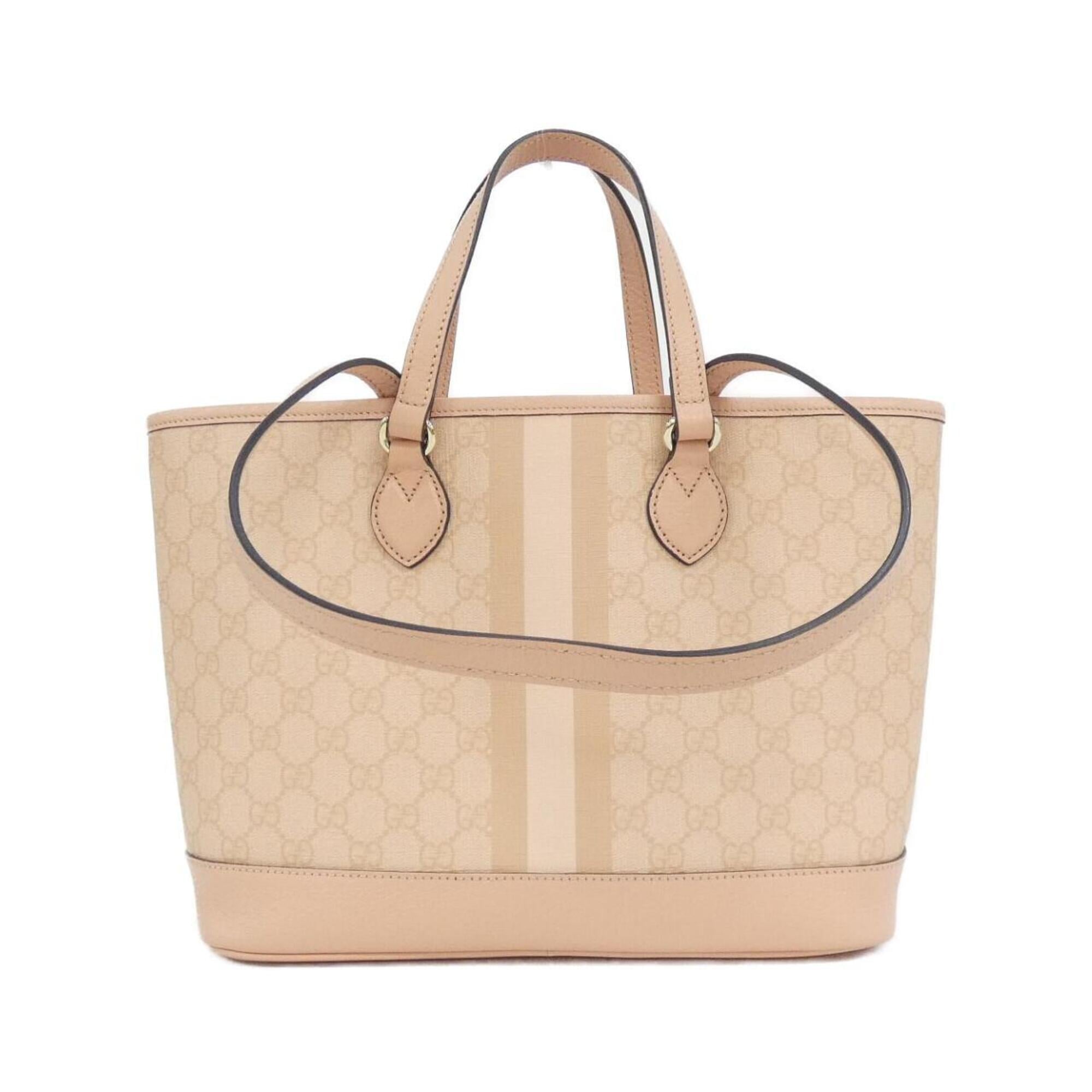 Gucci Dusty Pink Gg Supreme Leather Handbag (Pre-Owned)