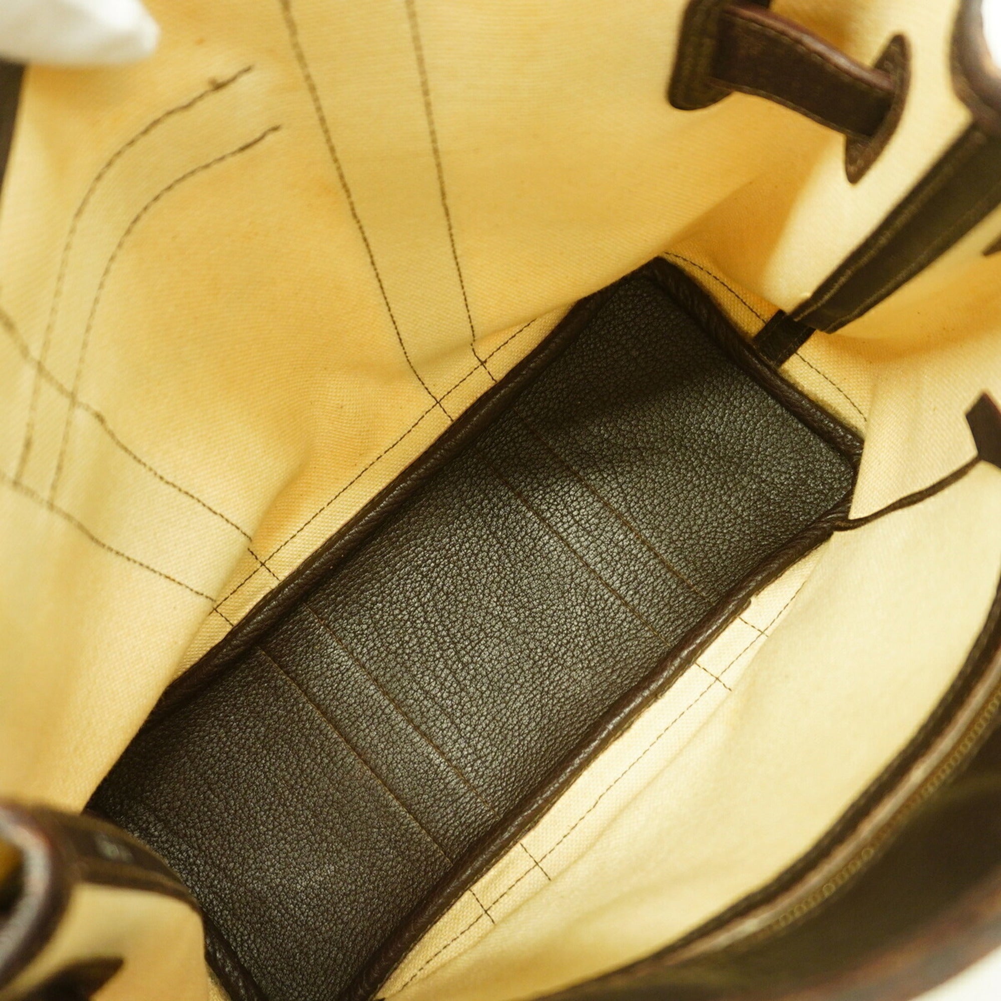 Hermes Brown Toile H Handbag (Pre-Owned)