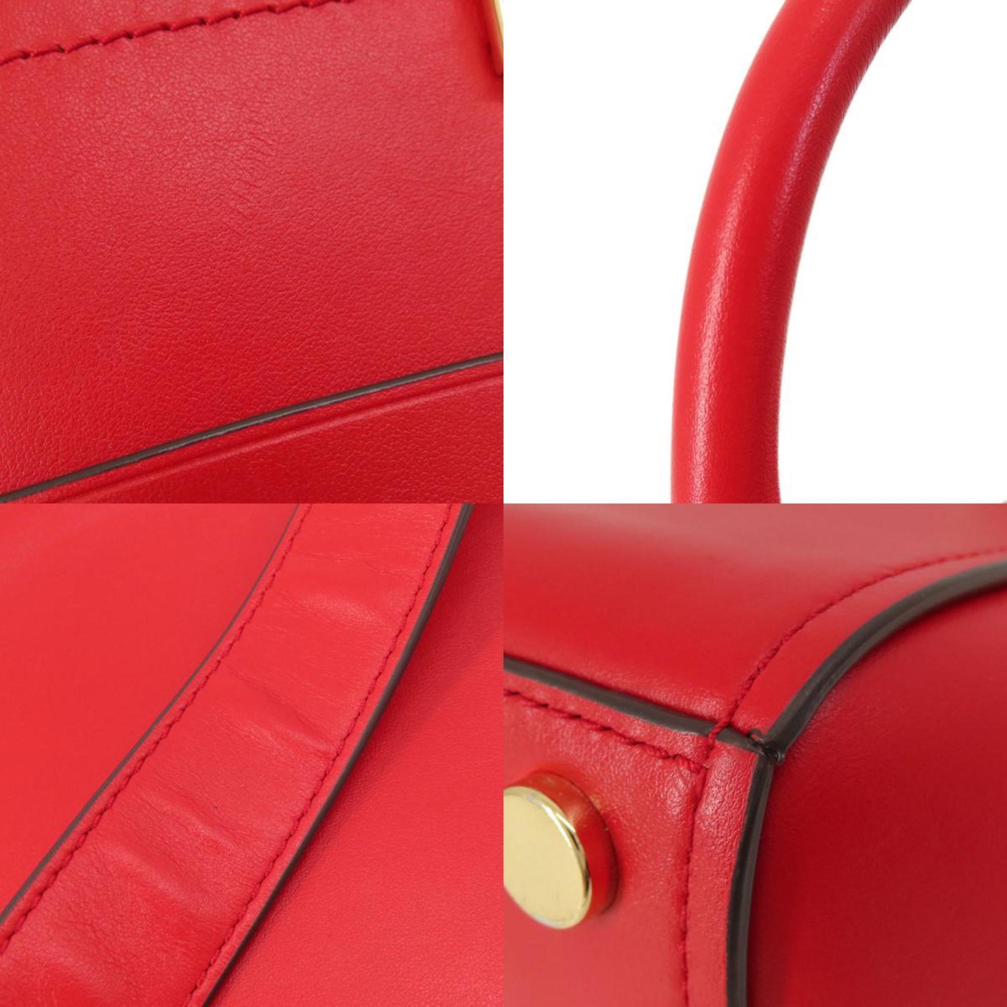 Michael Kors Red Color Leather Handbag (Pre-Owned)