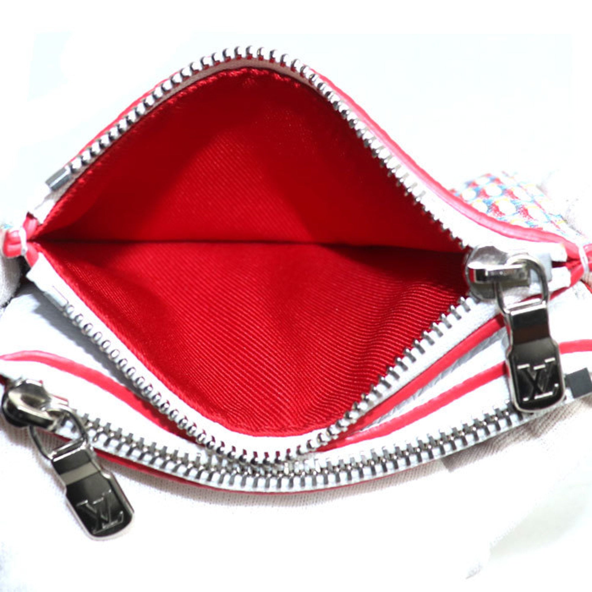 Louis Vuitton Damier Canvas Multi-Color Damier Azur Coin Purse/Coin Case (Pre-Owned)