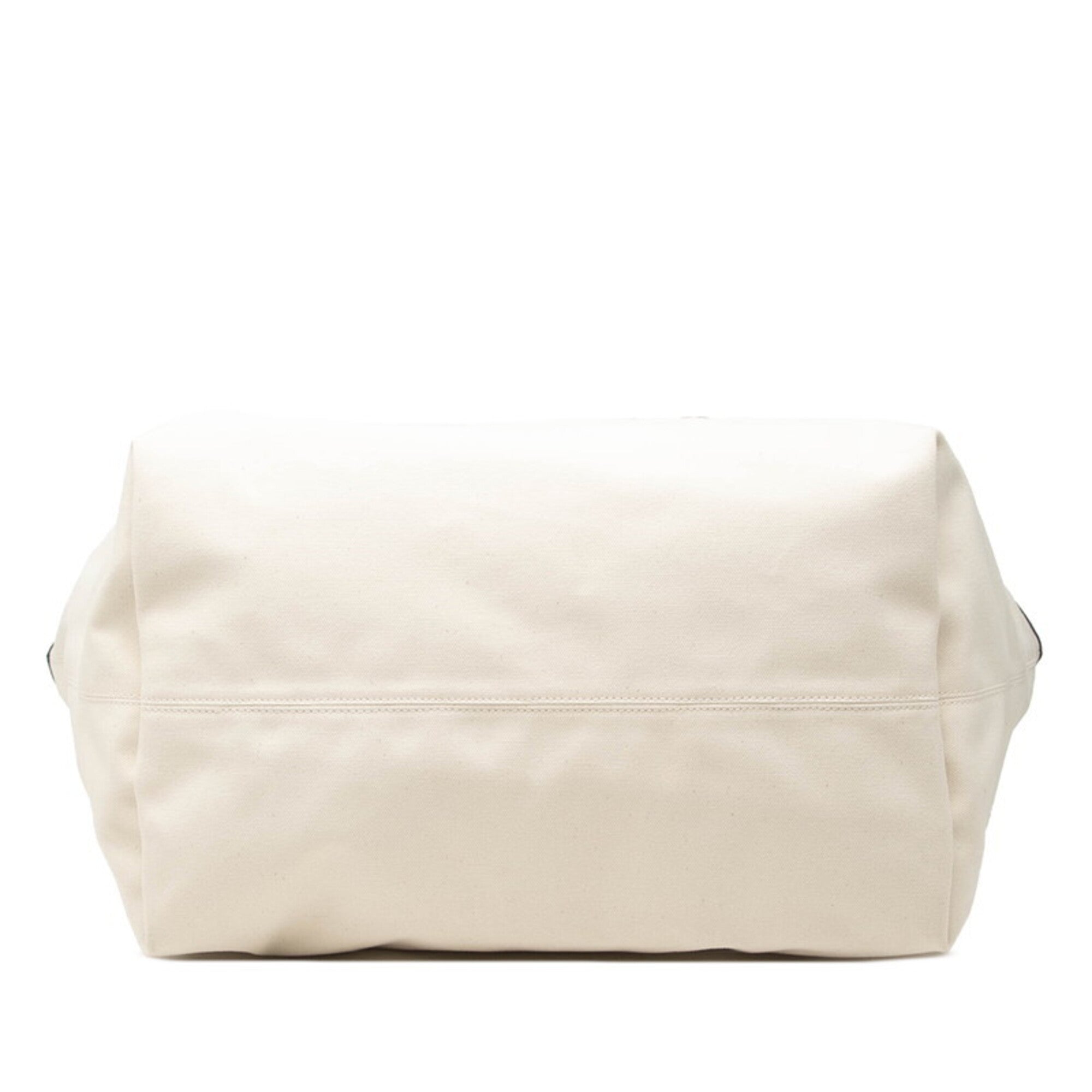 Balenciaga Black Ivory Canvas Leather Tote Bag (Pre-Owned)