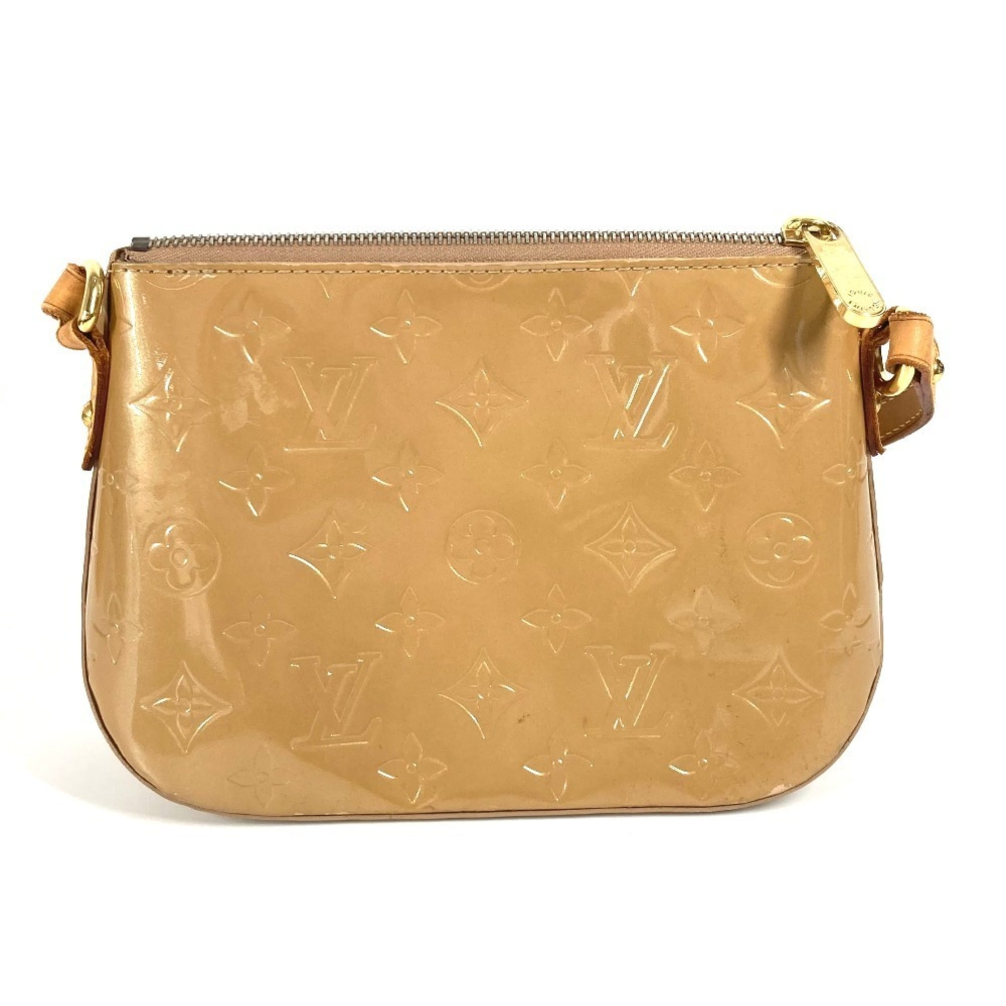 Louis Vuitton Monogram Vernis Beige Noisette Monogram Vernis Pochette Shoulder Bag (Pre-Owned)