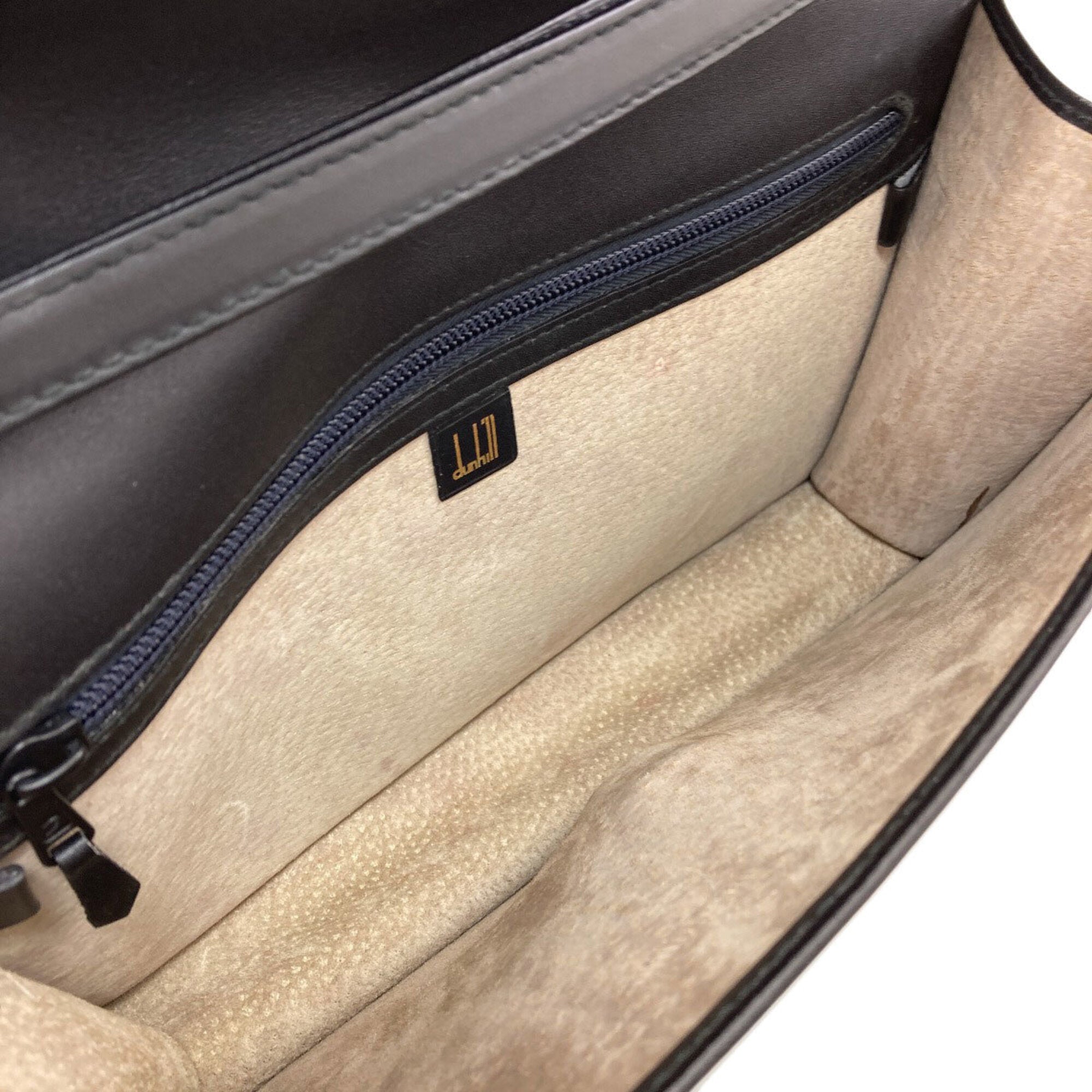 Dunhill Black Leather Clutch Bag (Pre-Owned)