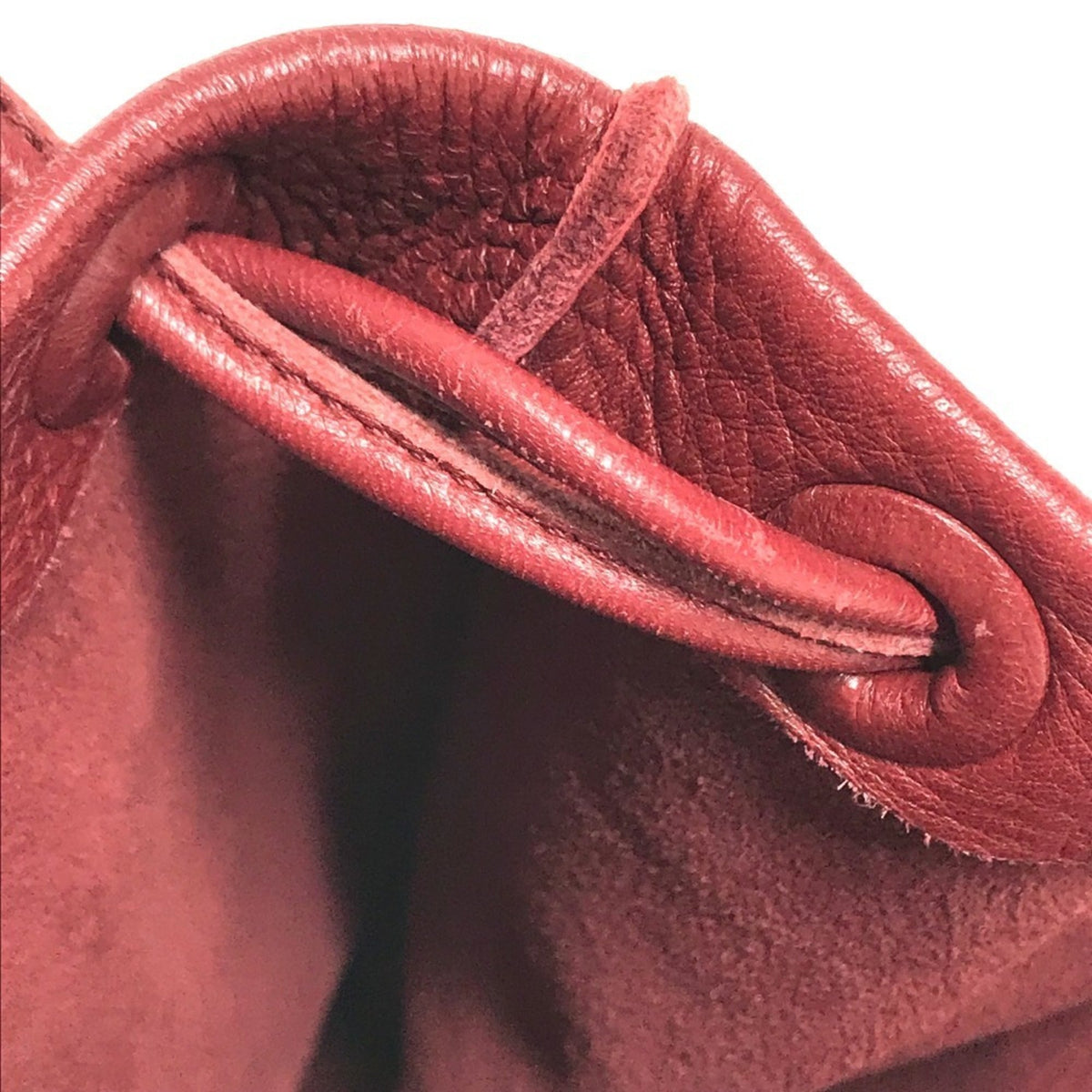 Bottega Veneta Red Color Leather Handbag (Pre-Owned)