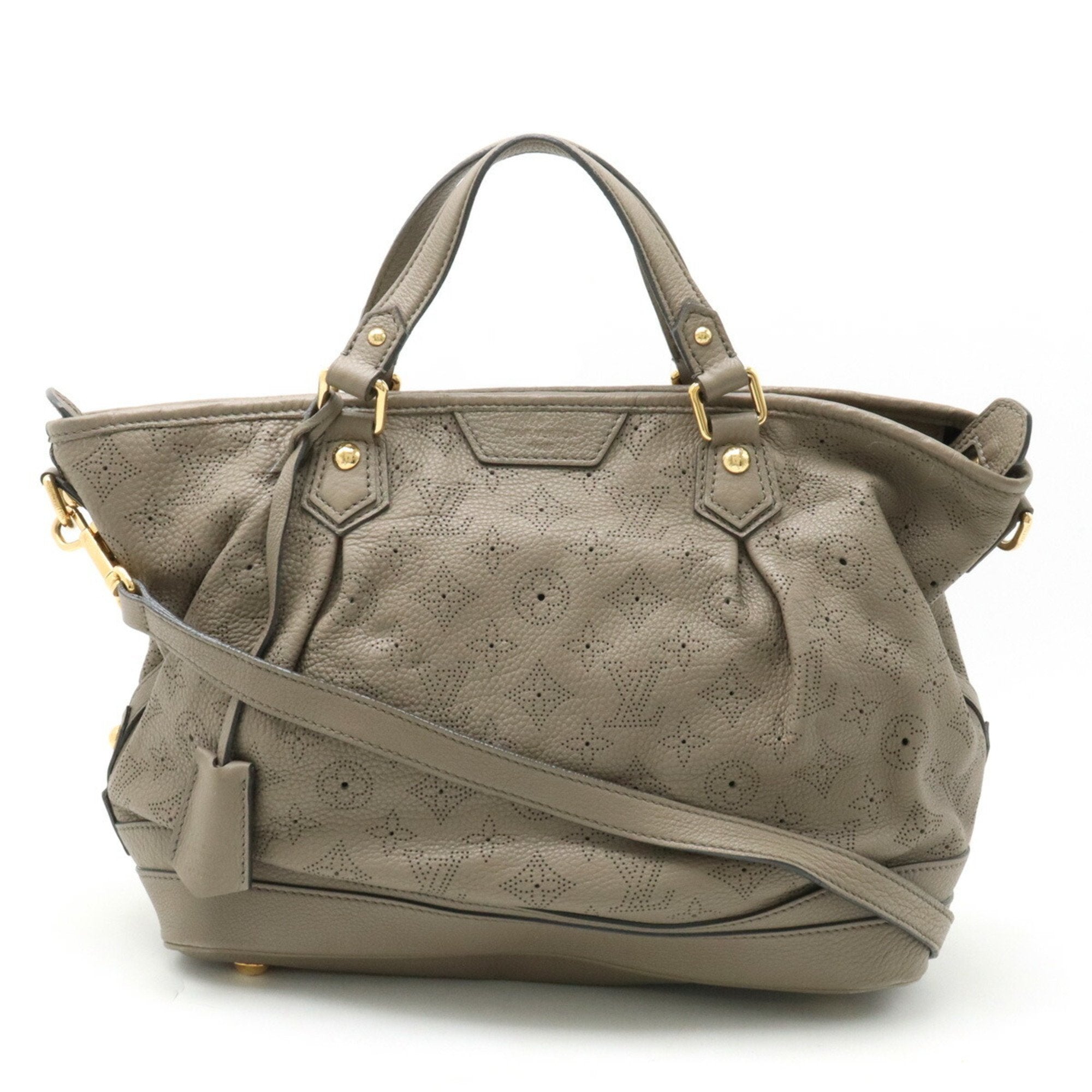 Louis Vuitton Grayish Taupe Leather Shoulder Bag Tote Bag (Pre-Owned)