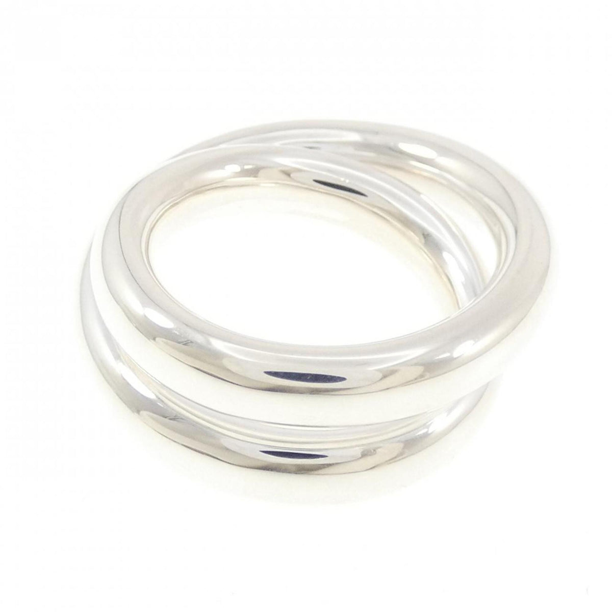 Hermes Silver Silver 925 Band Ring (Pre-Owned)