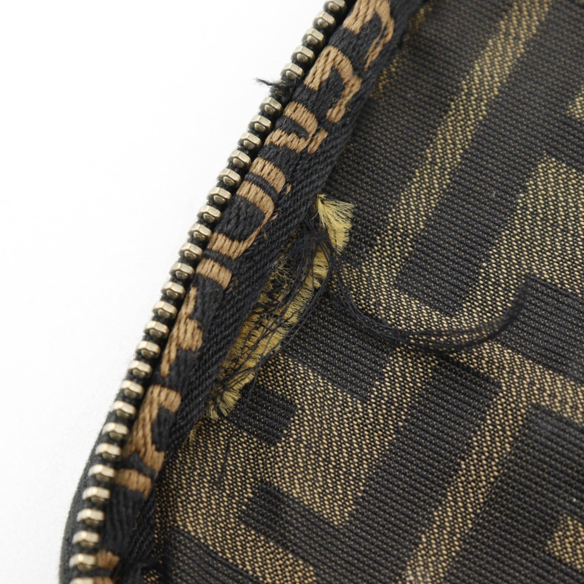 Fendi Brown Nylon Canvas Pouch (Pre-Owned)