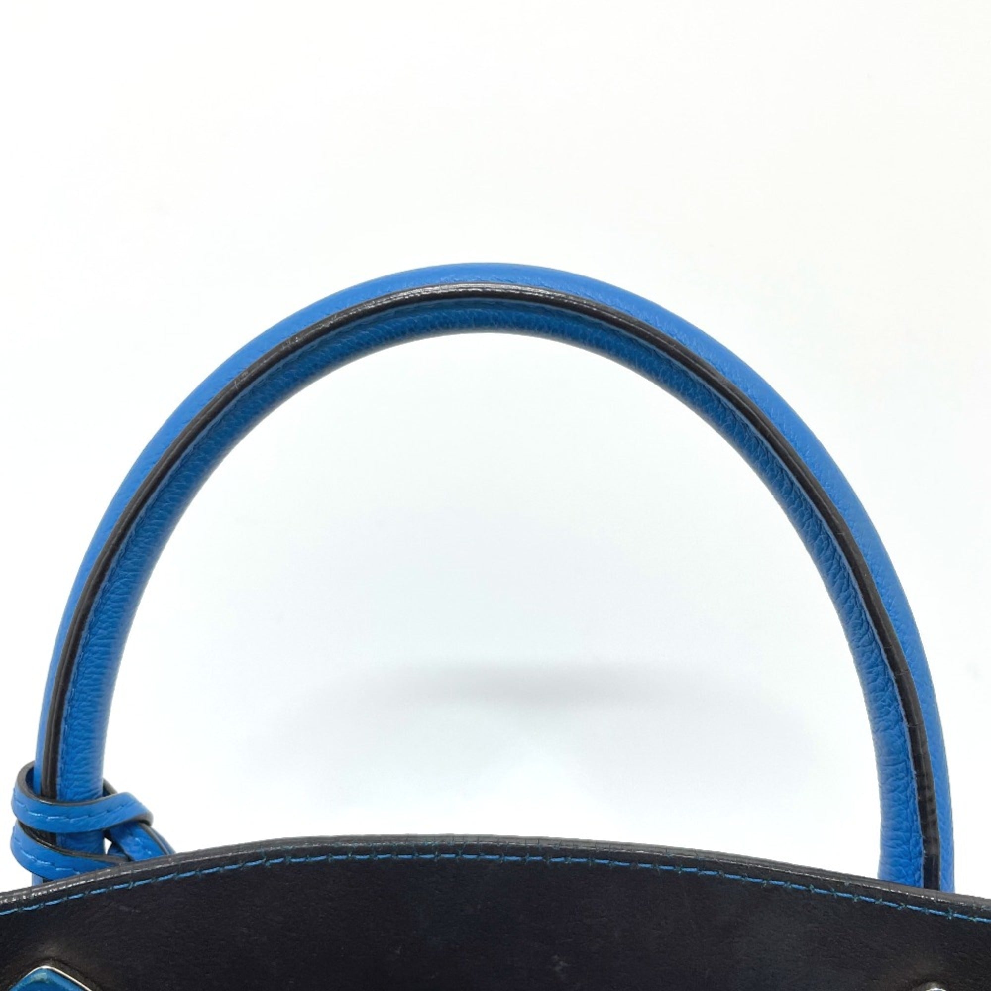 Christian Dior Blue Leather Tote Bag (Pre-Owned)
