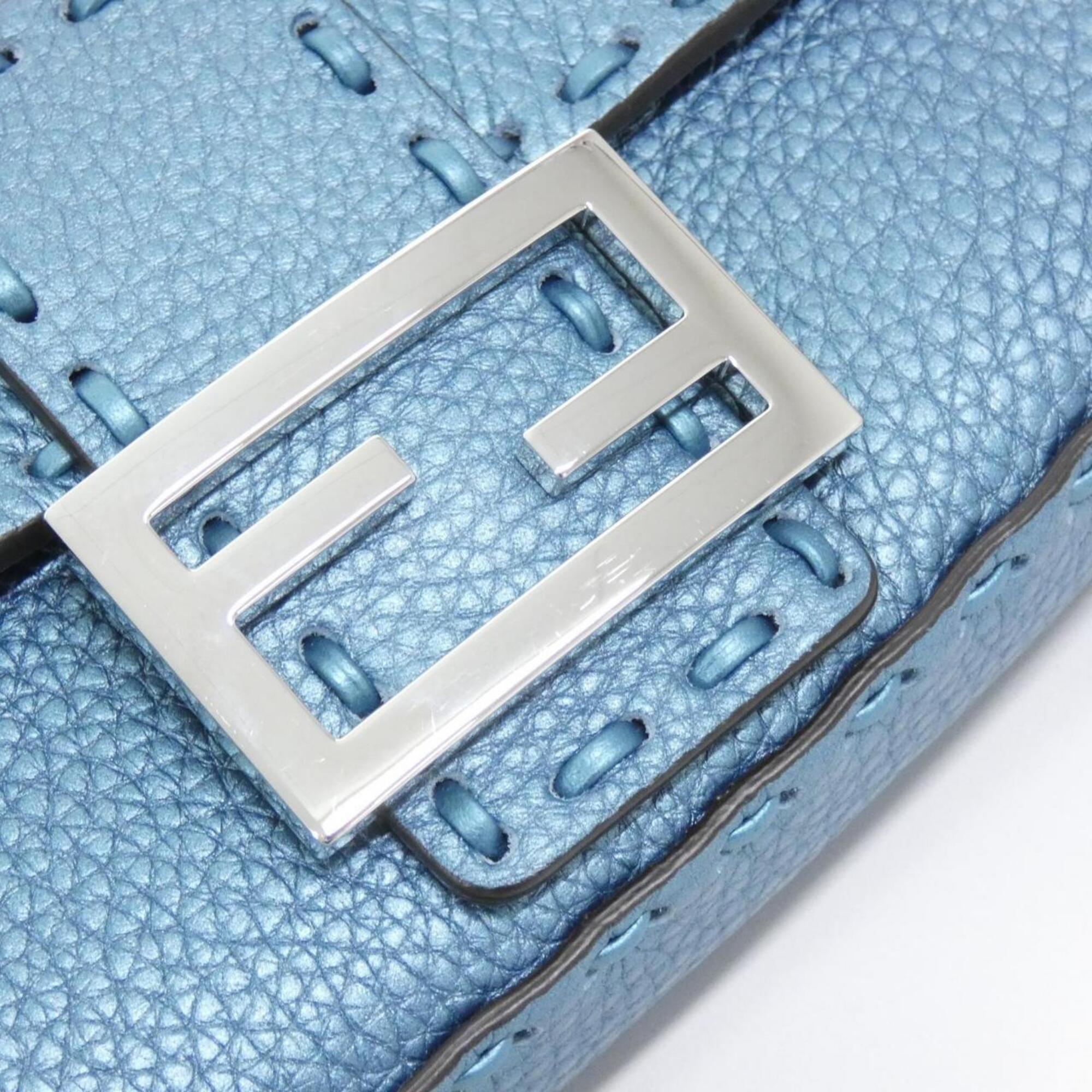 Fendi Blue Leather Handbag (Pre-Owned)